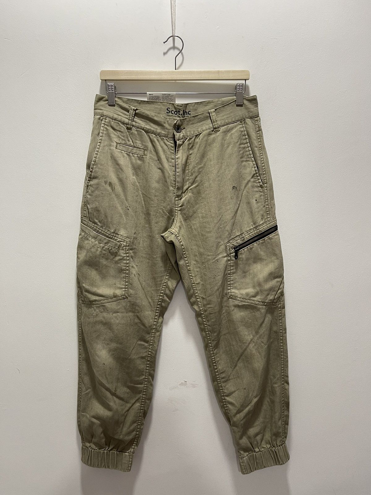 image of Vintage Scot Worker Distressed Trouser Pants in Khaki, Men's (Size 30)