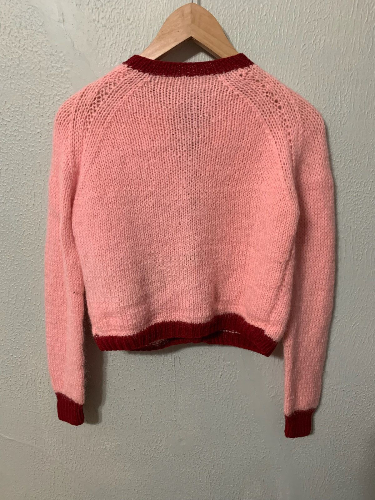 Vintage Vintage Mohair Valentines Day Knit Cardigan Size US XS / EU 42 / 0 - 2 Thumbnail