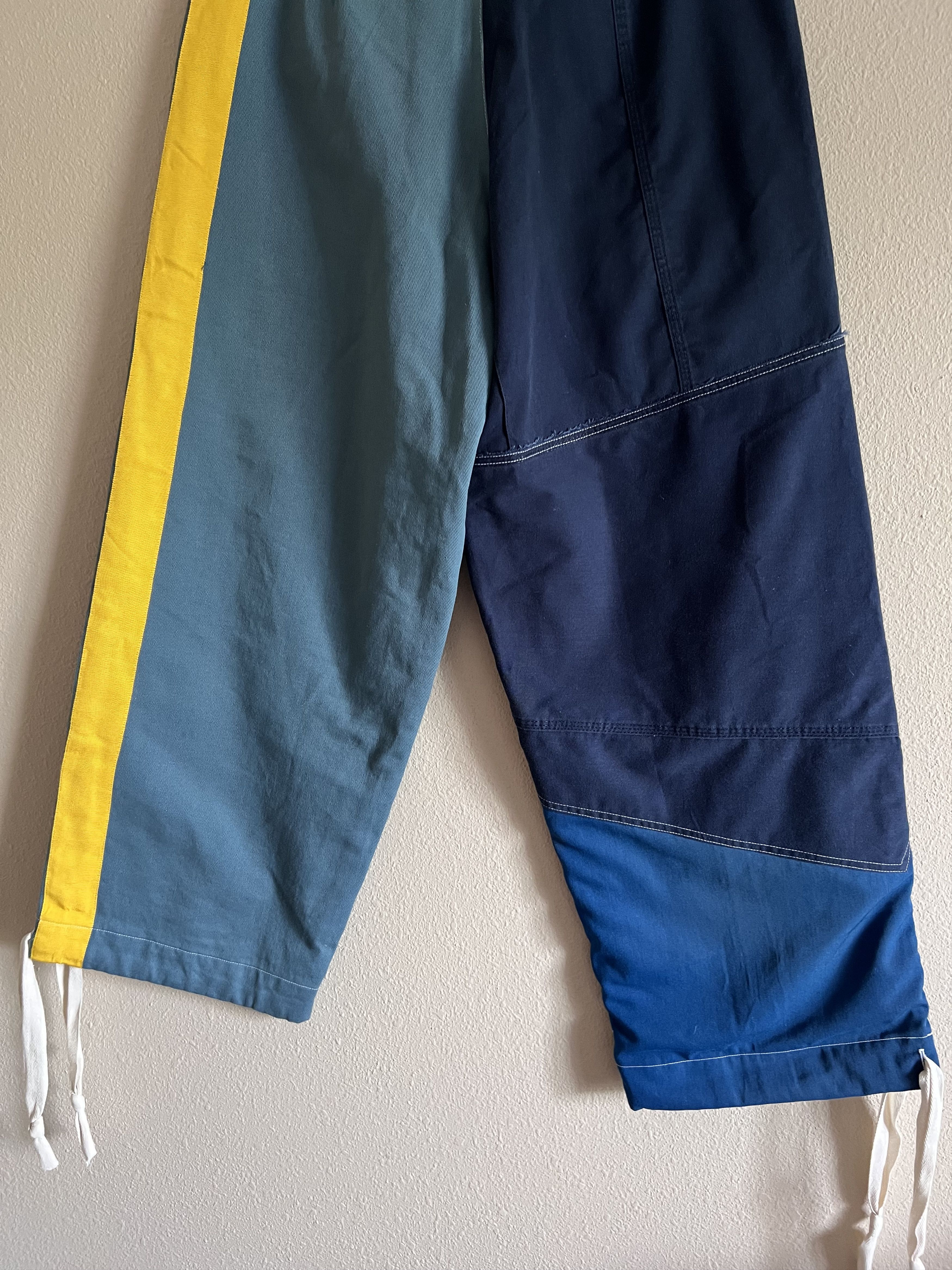 Greg Lauren Greg Lauren Reconstructed Racer Wide Leg Pants Size US 34 / EU 50 - 8 Thumbnail