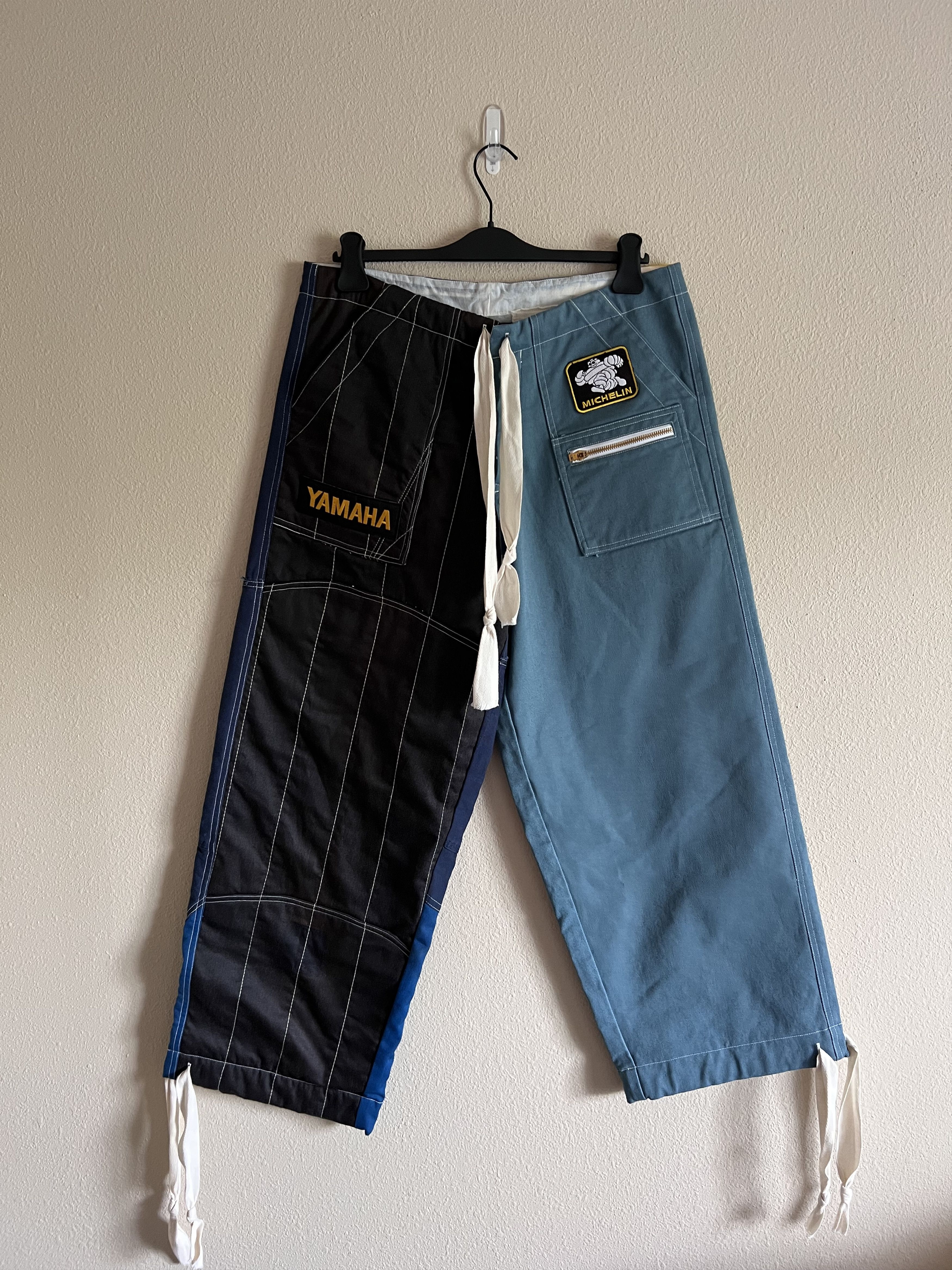 Greg Lauren Reconstructed Racer Wide Leg Pants