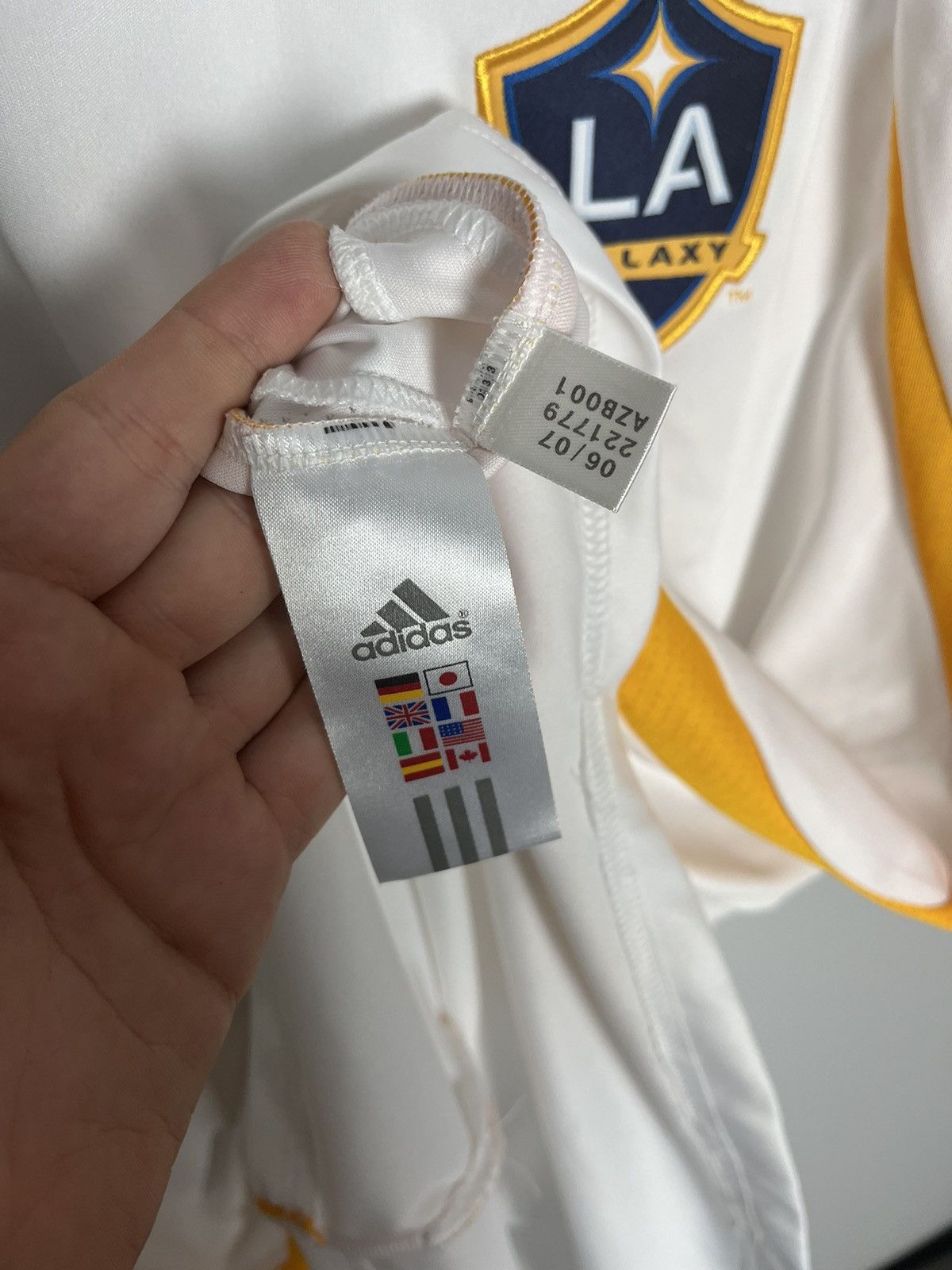Adidas BECKHAM LA GALAXY ADIDAS SOCCER JERSEY TSHIRT Size US XL / EU 56 / 4 - 9 Thumbnail