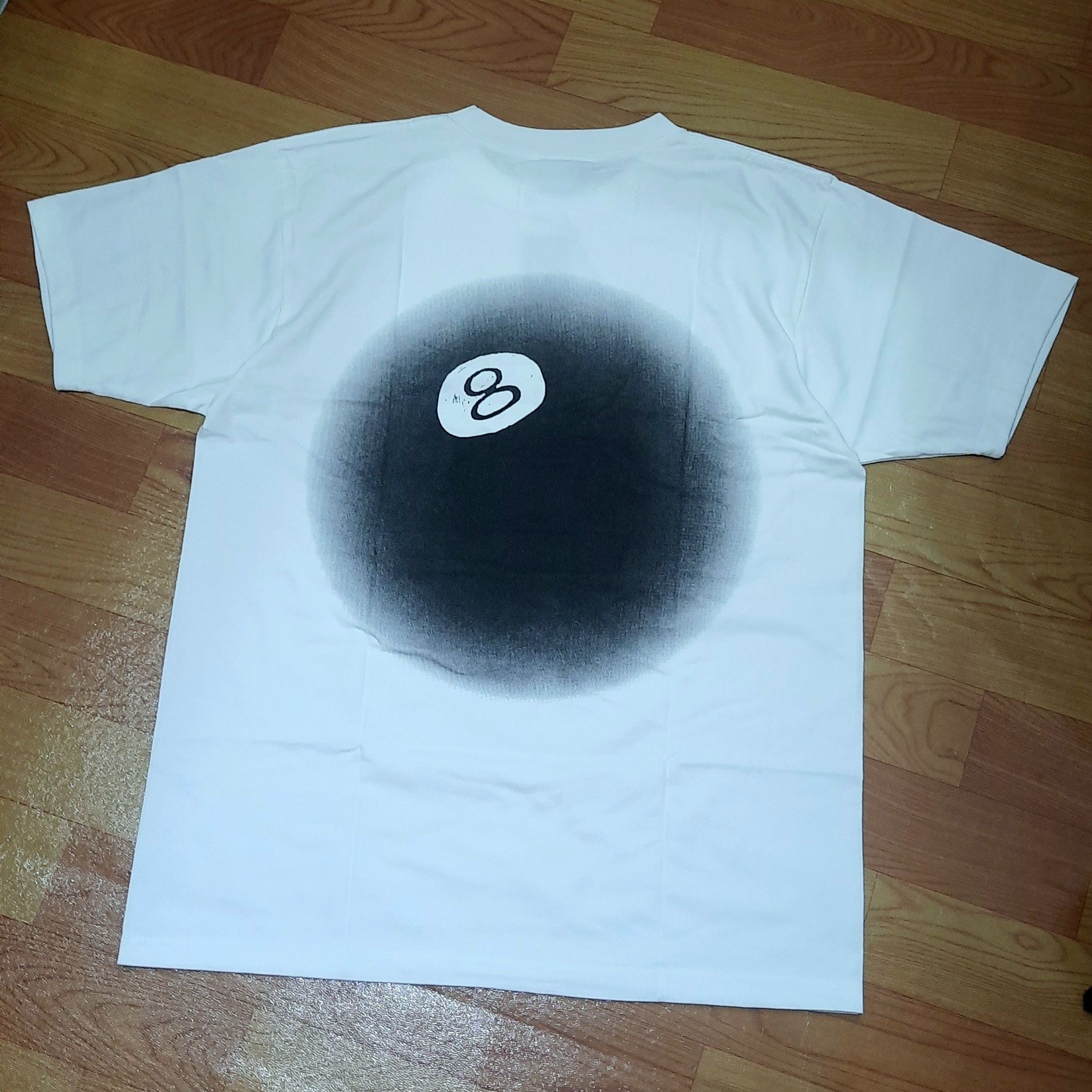 image of Stussy Faded 8 Ball Tee in White, Men's (Size Medium)