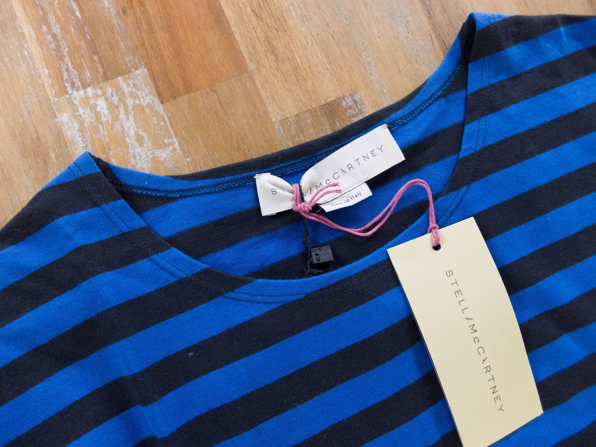 Stella McCartney STELLA MCCARTNEY asymmetric striped cotton t-shirt 38 4 Size XS / US 0-2 / IT 36-38 - 4 Thumbnail