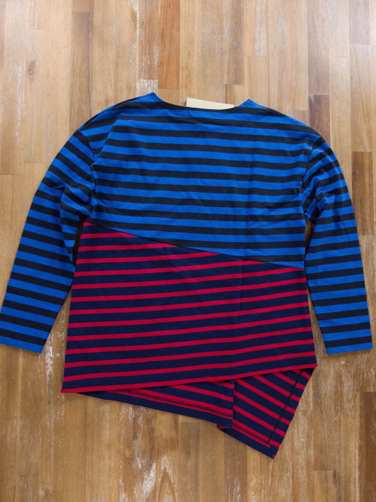 Stella McCartney STELLA MCCARTNEY asymmetric striped cotton t-shirt 38 4 Size XS / US 0-2 / IT 36-38 - 7 Thumbnail