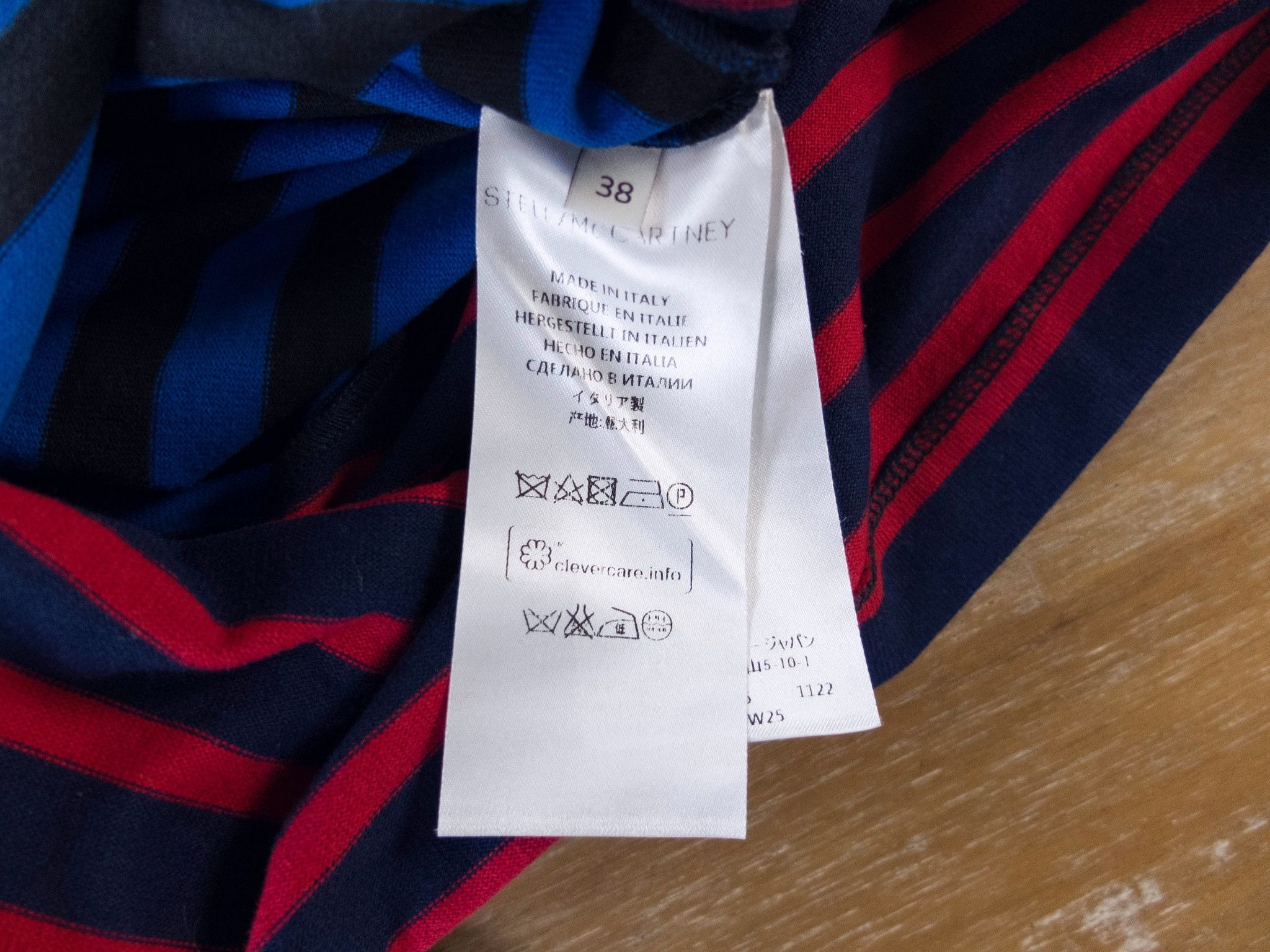 Stella McCartney STELLA MCCARTNEY asymmetric striped cotton t-shirt 38 4 Size XS / US 0-2 / IT 36-38 - 6 Thumbnail
