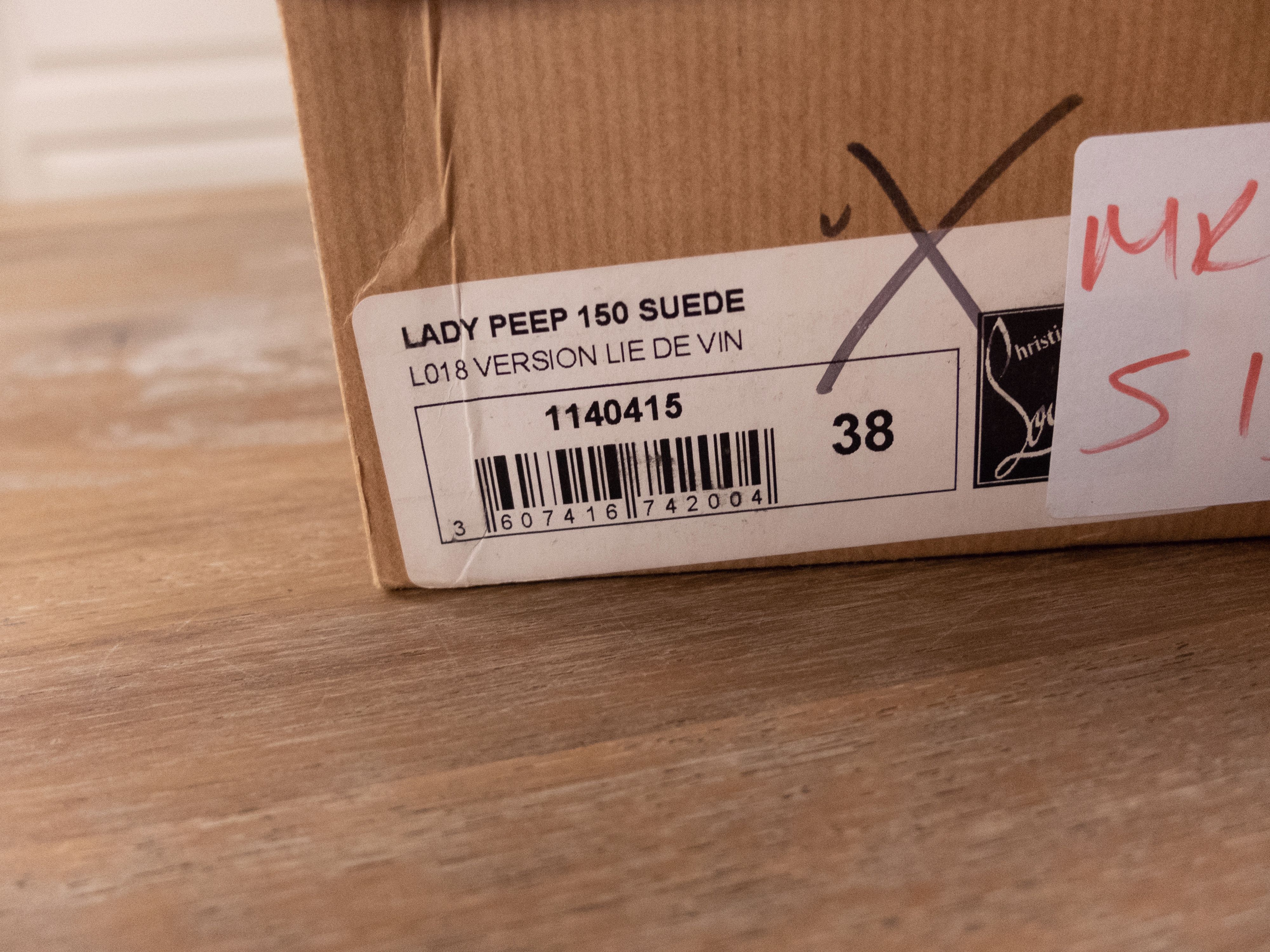 Christian Louboutin CHRISTIAN LOUBOUTIN Lady Peep burgundy suede platform pumps Size US 8 / IT 38 - 14 Thumbnail
