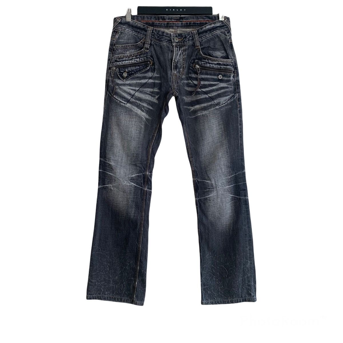 Nicole Club Nicole Club For Men Distressed Jeans Flares Acid Wash Size US 29 - 1 Thumbnail