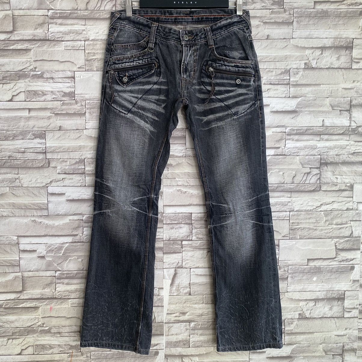 Nicole Club Nicole Club For Men Distressed Jeans Flares Acid Wash Size US 29 - 3 Thumbnail