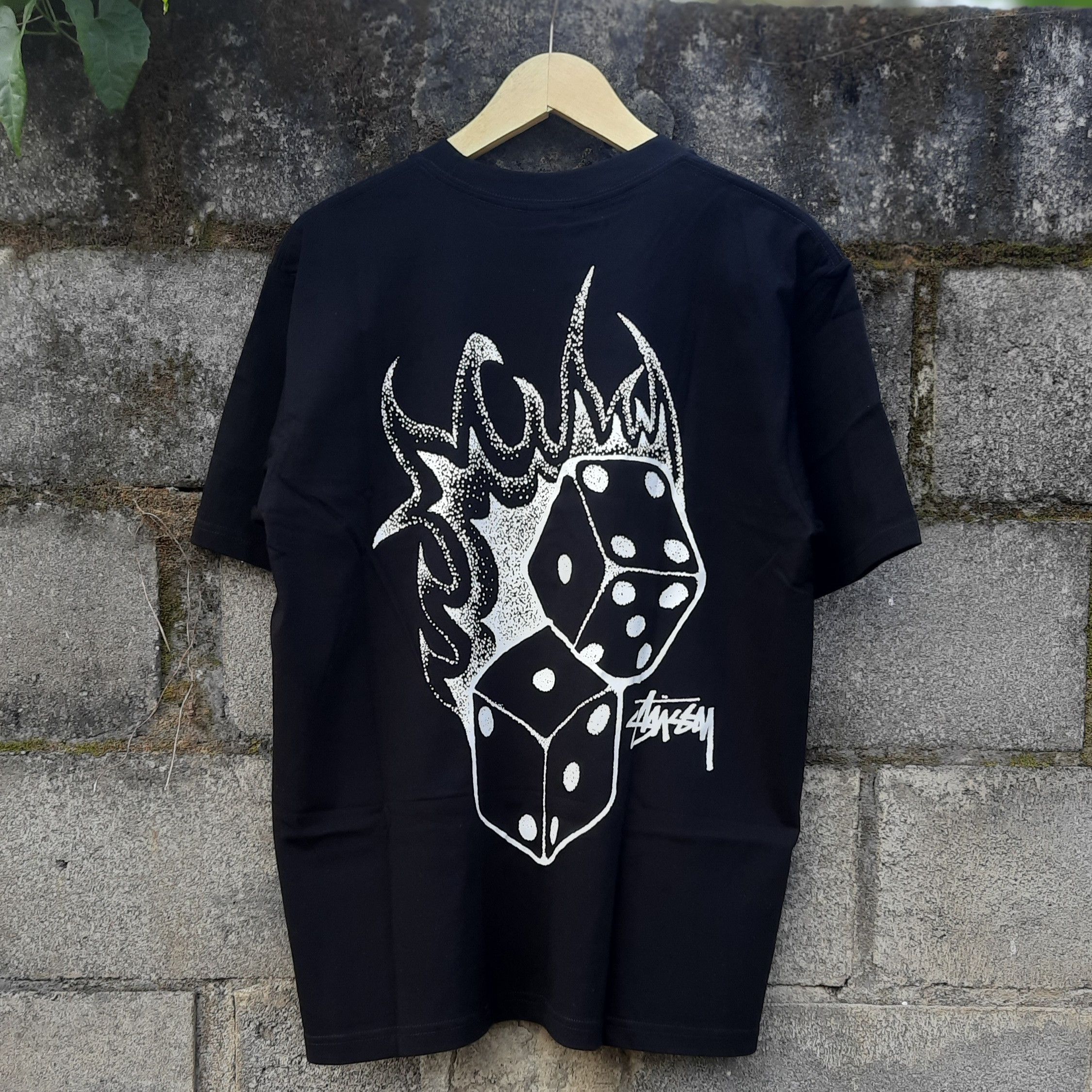 image of Stussy Dice Tshirt in Black, Men's (Size Medium)