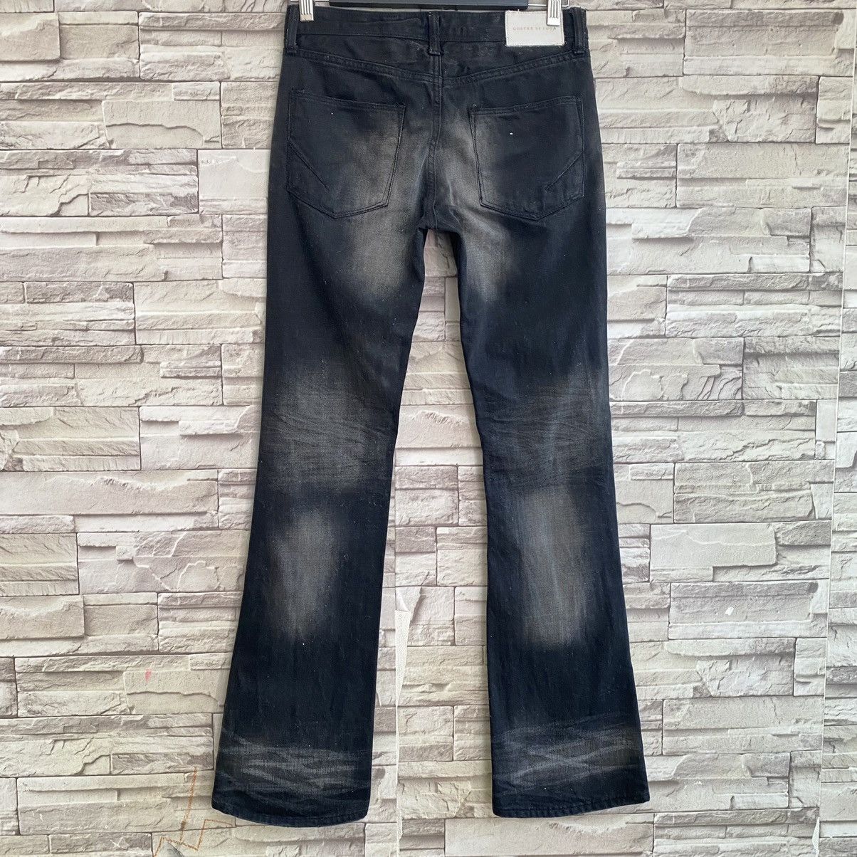 GOSTAR DE FUGA Gostar De Fuga Black Waxed Denim Flare Jeans Size US 29 - 9 Thumbnail