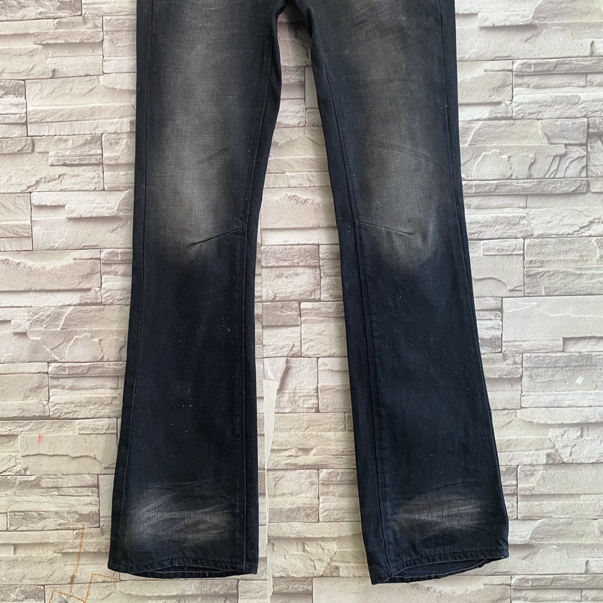 GOSTAR DE FUGA Gostar De Fuga Black Waxed Denim Flare Jeans Size US 29 - 5 Thumbnail