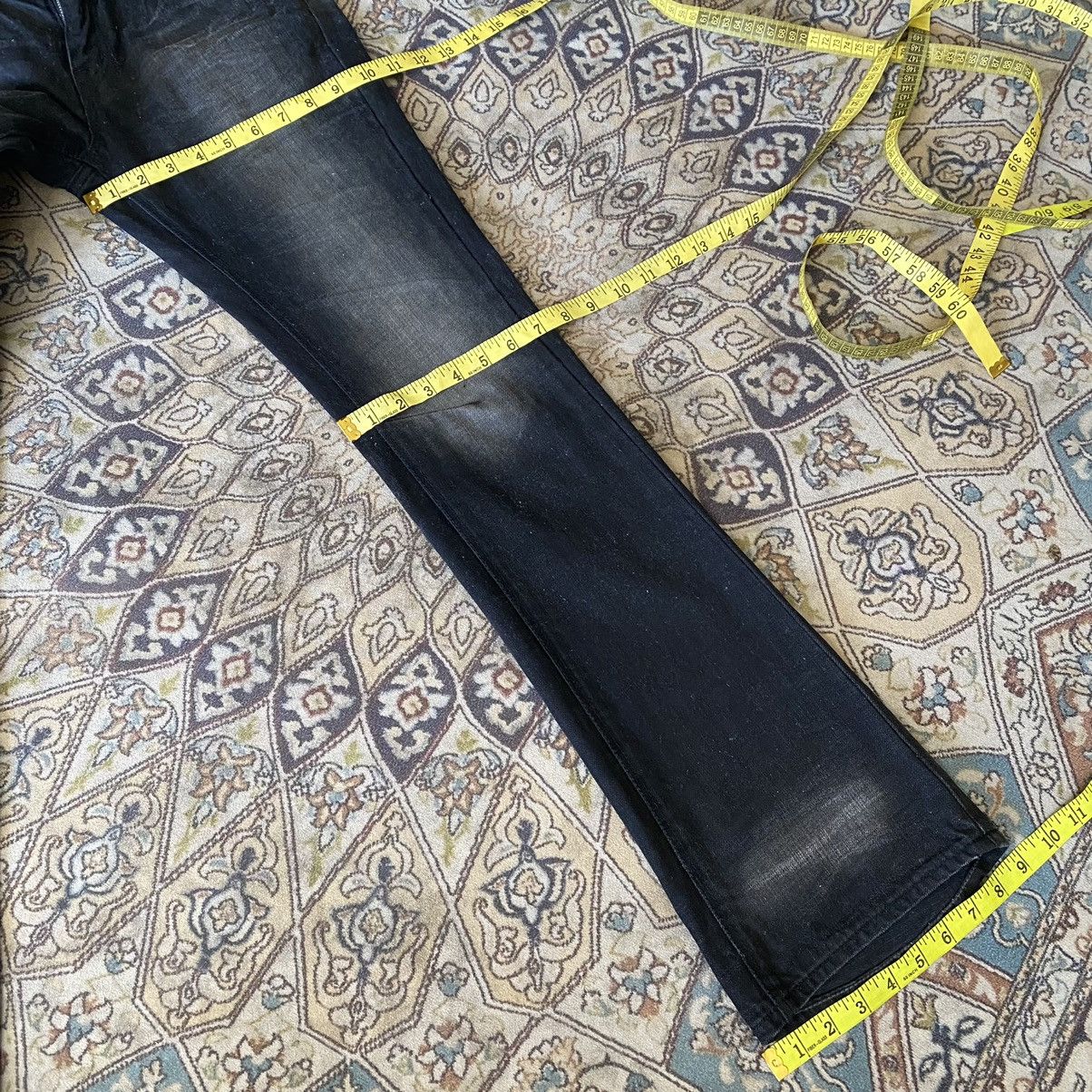 GOSTAR DE FUGA Gostar De Fuga Black Waxed Denim Flare Jeans Size US 29 - 21 Thumbnail