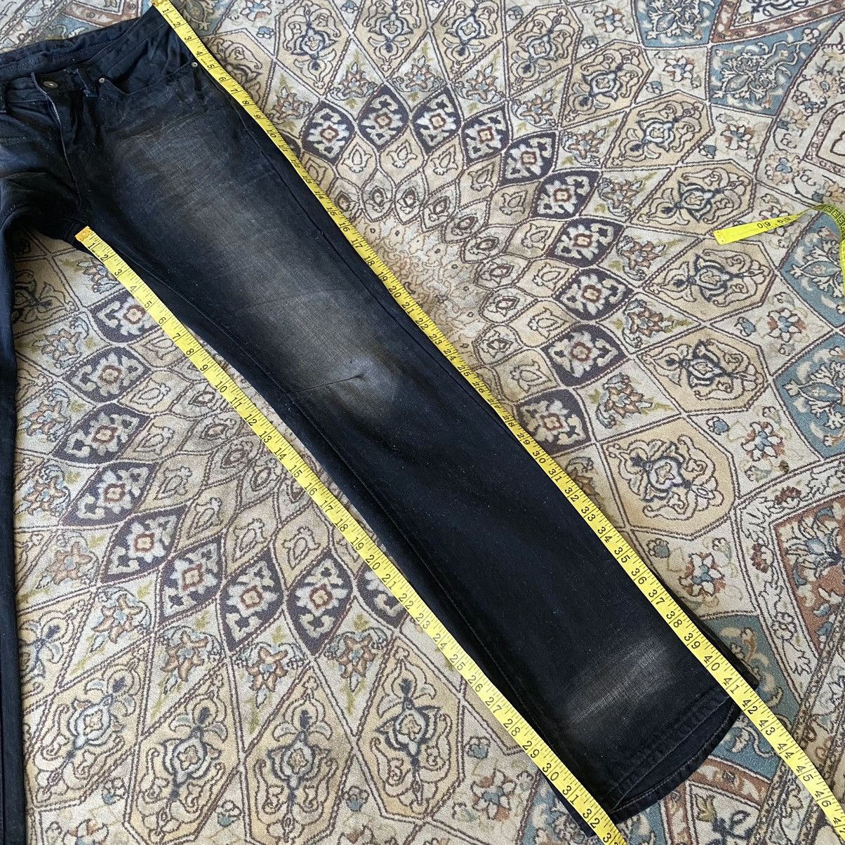 GOSTAR DE FUGA Gostar De Fuga Black Waxed Denim Flare Jeans Size US 29 - 20 Thumbnail