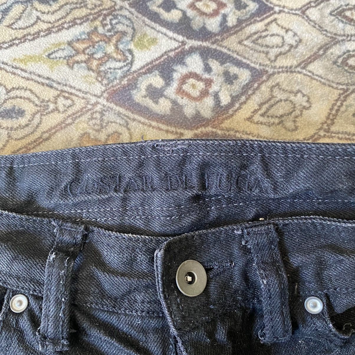 GOSTAR DE FUGA Gostar De Fuga Black Waxed Denim Flare Jeans Size US 29 - 16 Thumbnail