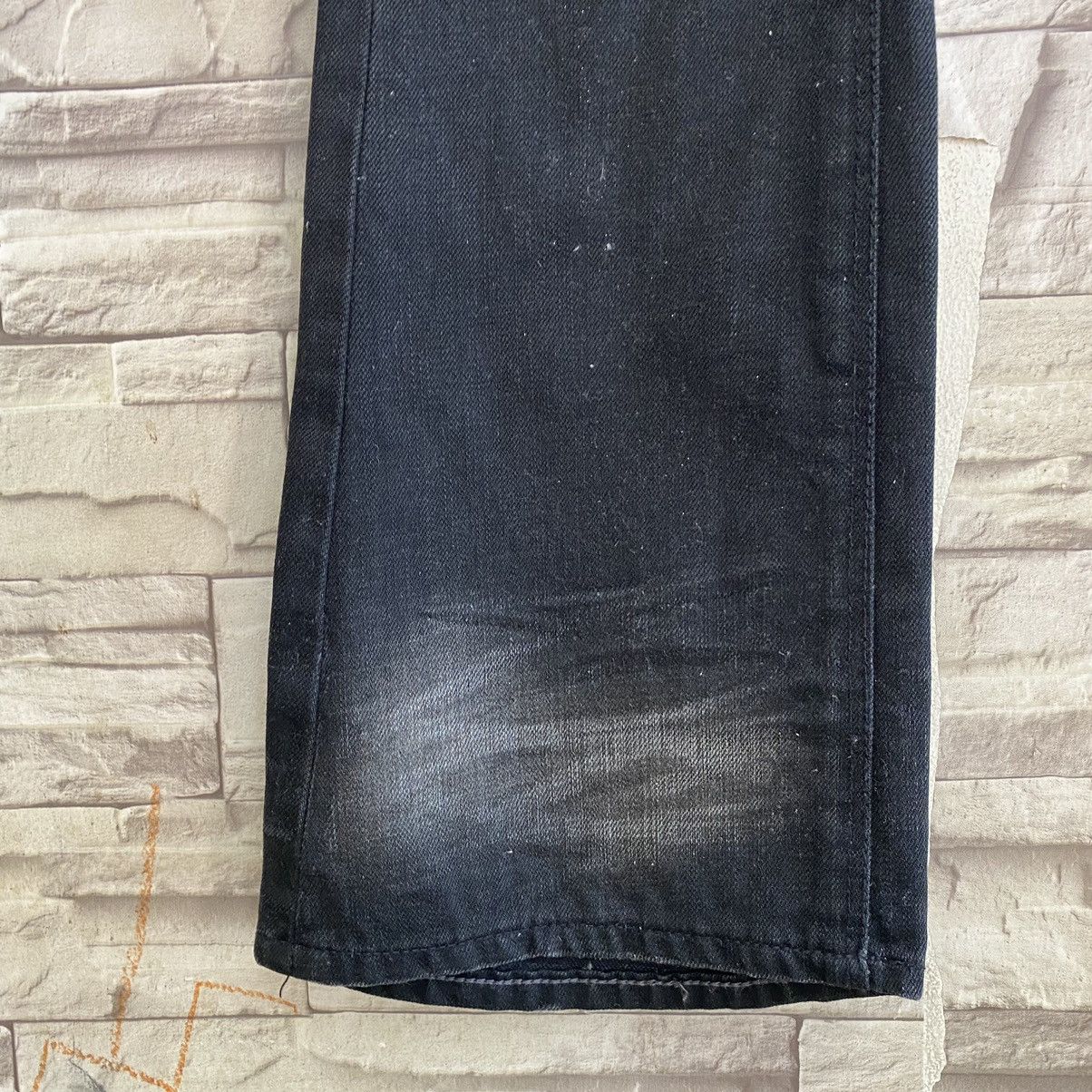 GOSTAR DE FUGA Gostar De Fuga Black Waxed Denim Flare Jeans Size US 29 - 8 Thumbnail