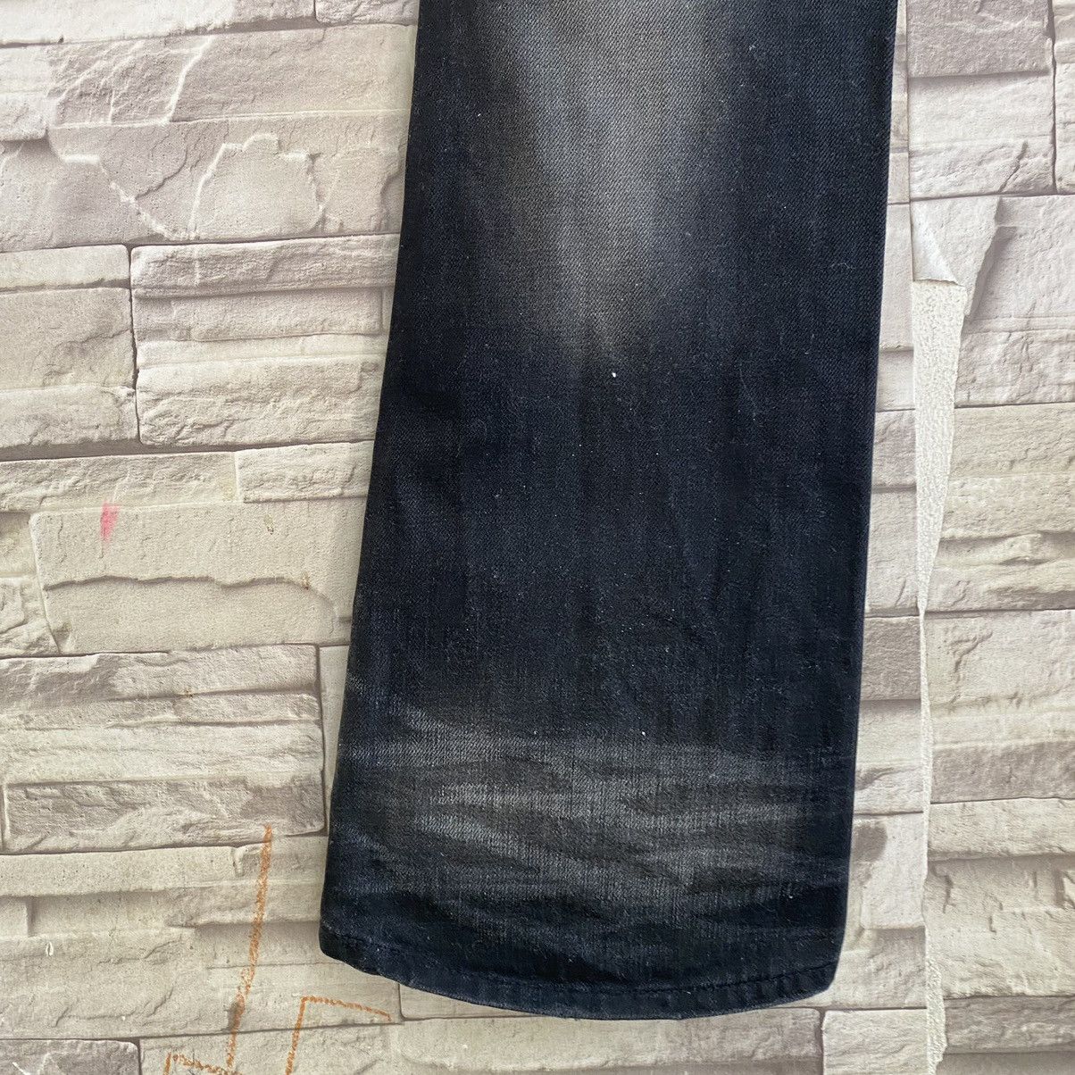 GOSTAR DE FUGA Gostar De Fuga Black Waxed Denim Flare Jeans Size US 29 - 15 Thumbnail