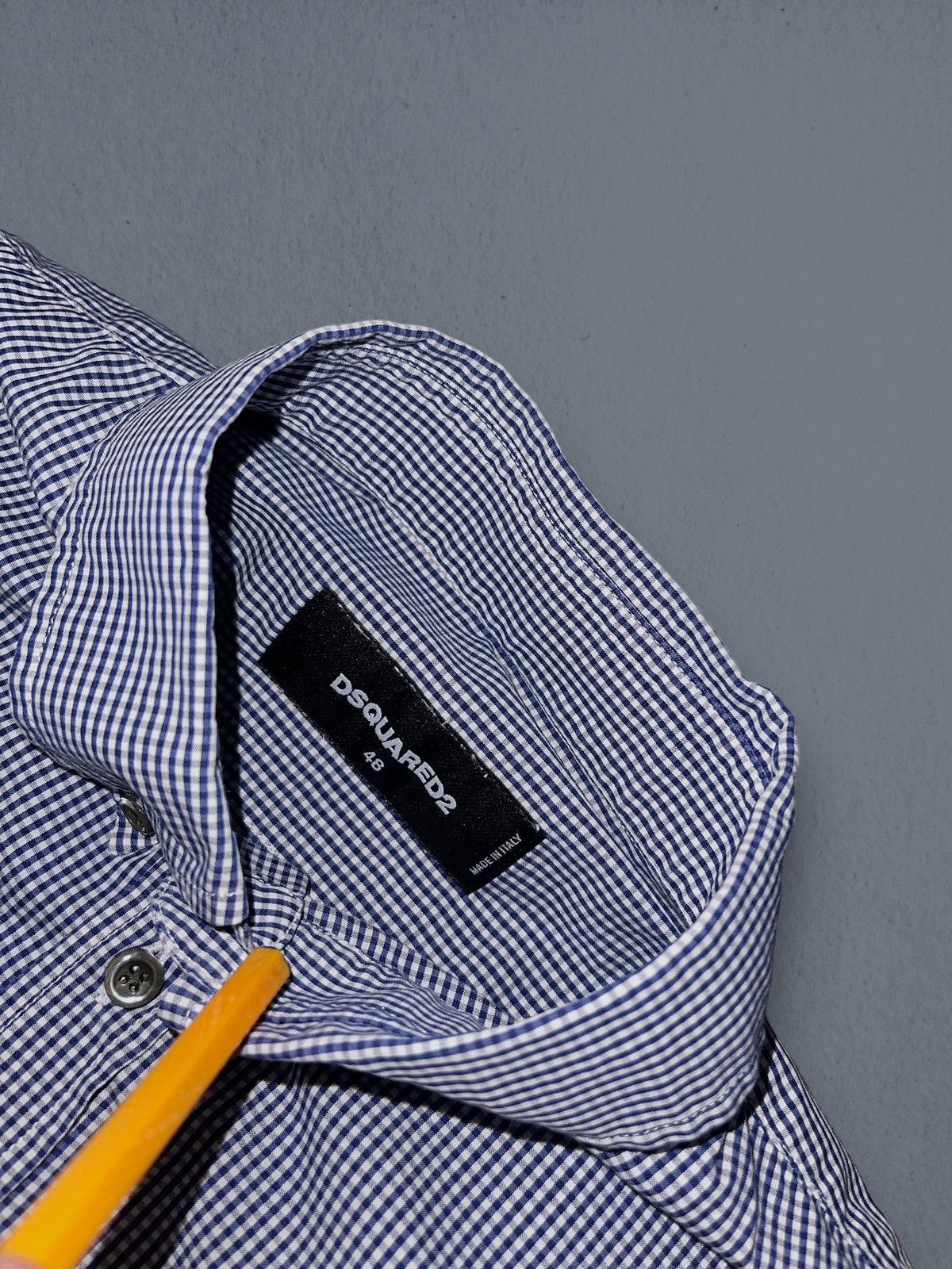 Dsquared2 SS14 Dsquared2 Metal Logo Checkered White Blue Shirt Size US M / EU 48-50 / 2 - 12 Thumbnail