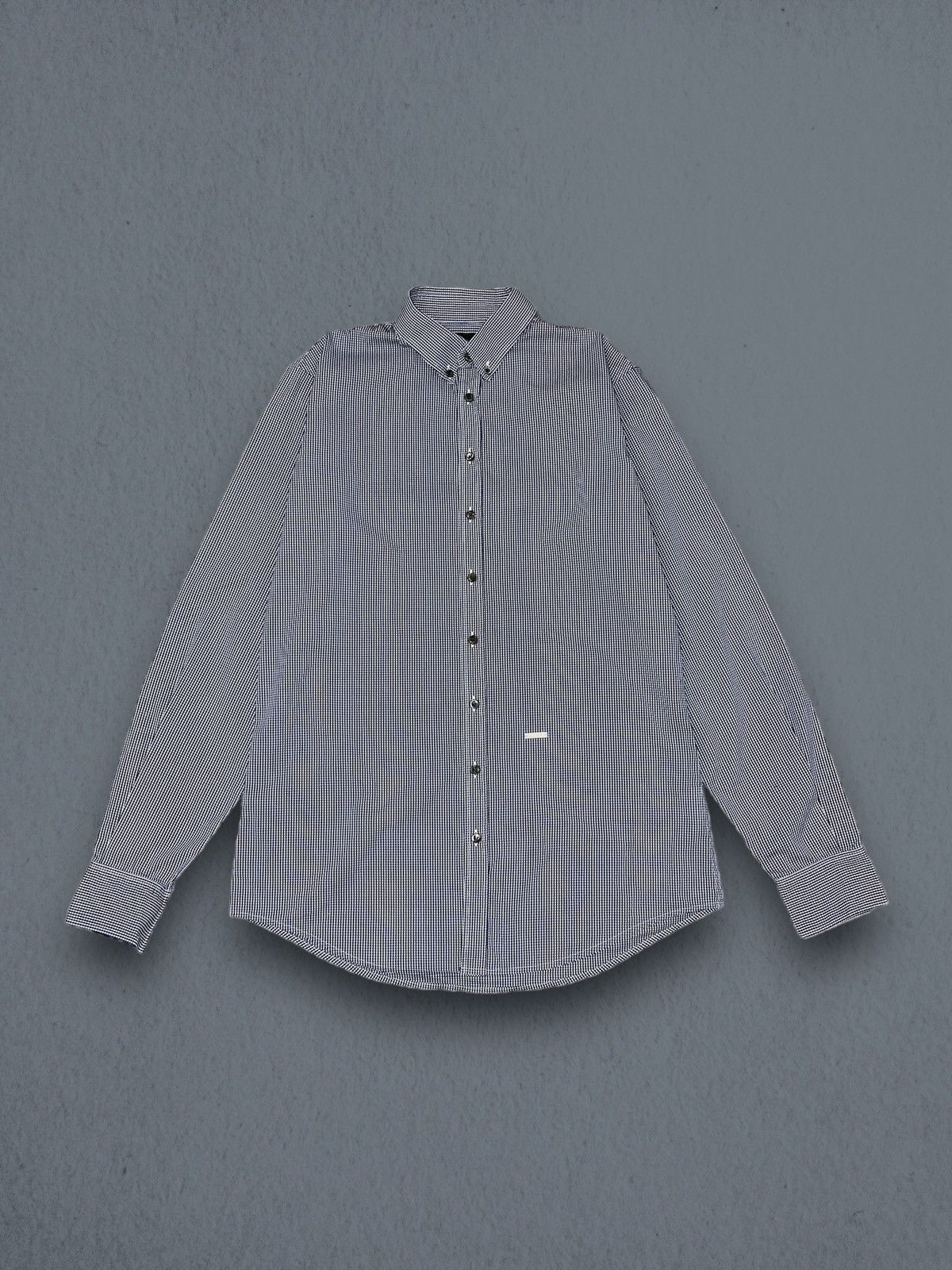 Dsquared2 SS14 Dsquared2 Metal Logo Checkered White Blue Shirt Size US M / EU 48-50 / 2 - 1 Thumbnail