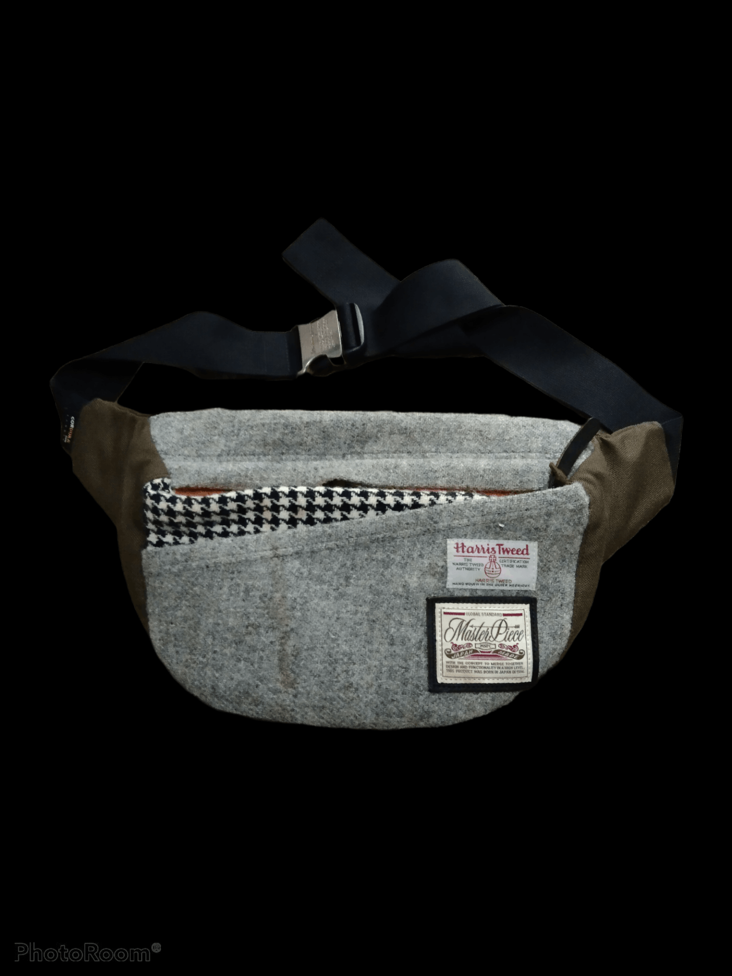 image of Avant Garde x Masterpiece Crossbody Wool Masterpiece X Harris Tweed Made In Japan in Grey, Men's