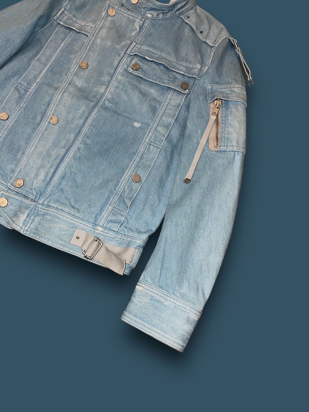 Diesel Diesel Black Gold Light Indigo Denim Light Bomber Jacket Size US M / EU 48-50 / 2 - 2 Thumbnail
