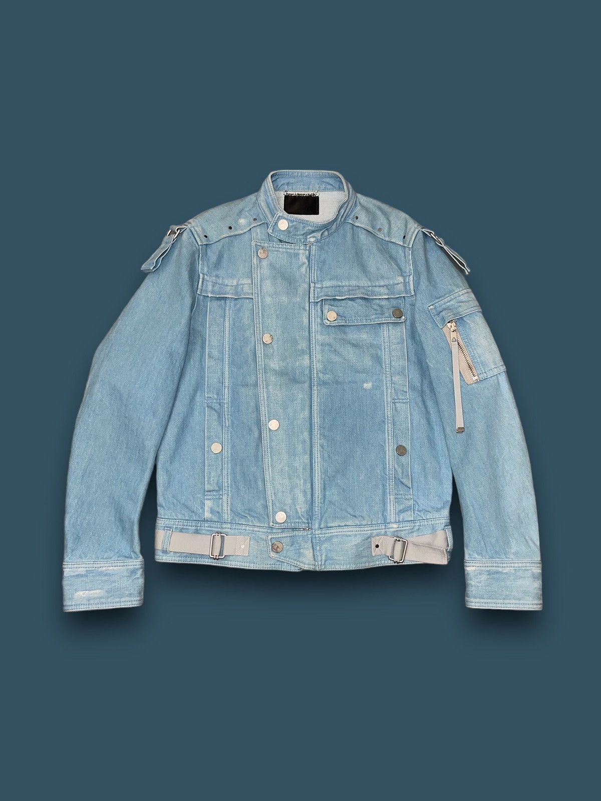 Diesel Diesel Black Gold Light Indigo Denim Light Bomber Jacket Size US M / EU 48-50 / 2 - 1 Thumbnail