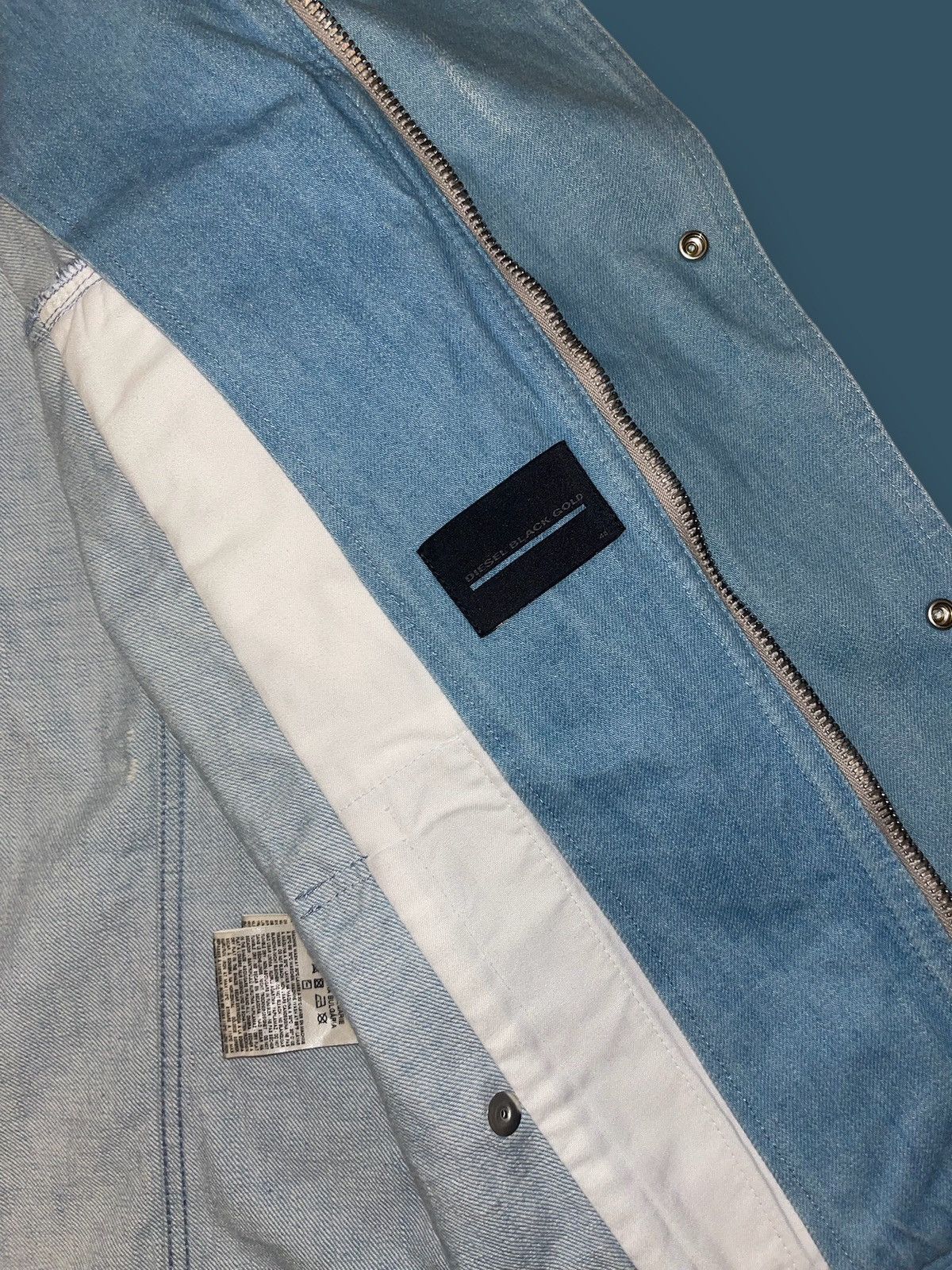 Diesel Diesel Black Gold Light Indigo Denim Light Bomber Jacket Size US M / EU 48-50 / 2 - 12 Thumbnail