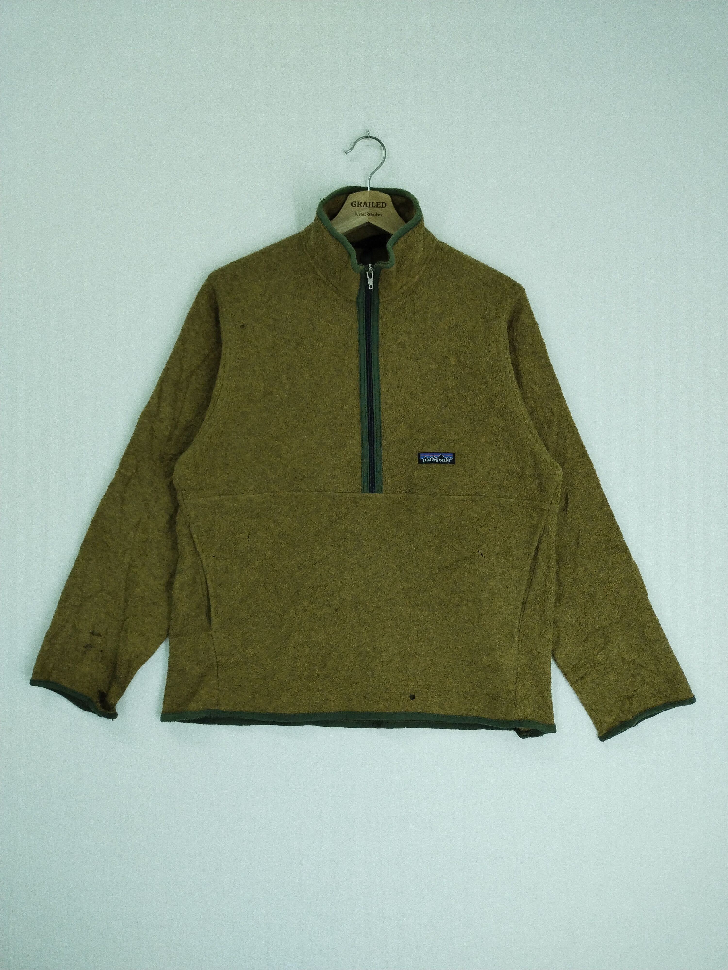 image of VTG Patagonia Synchilla Marsupial, Camel Heather Jacket S, Men's (Size Small)