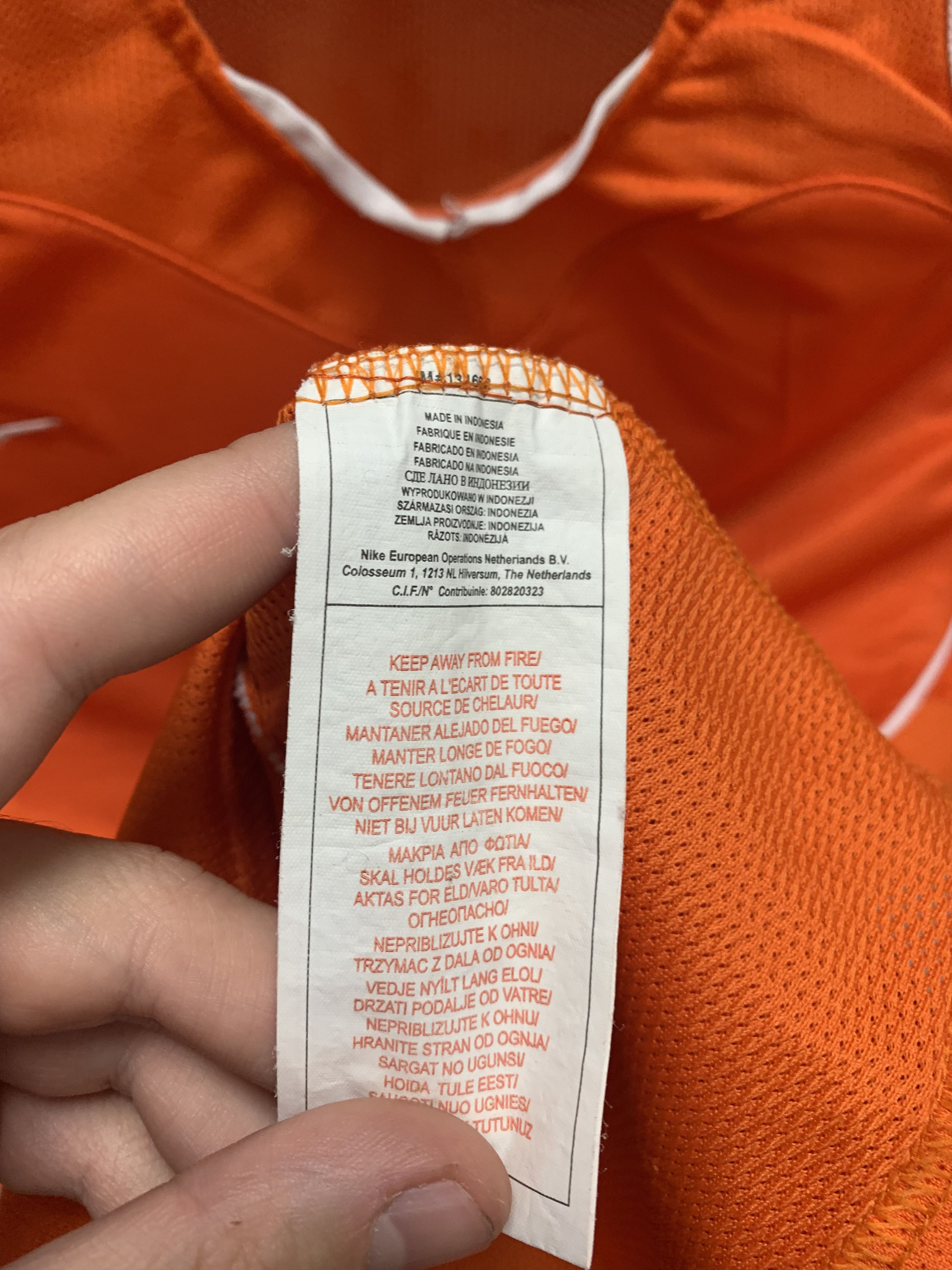 Nike Nederland Nike Van Der Vaart 11 soccer jersey S orange Size US S / EU 44-46 / 1 - 5 Thumbnail