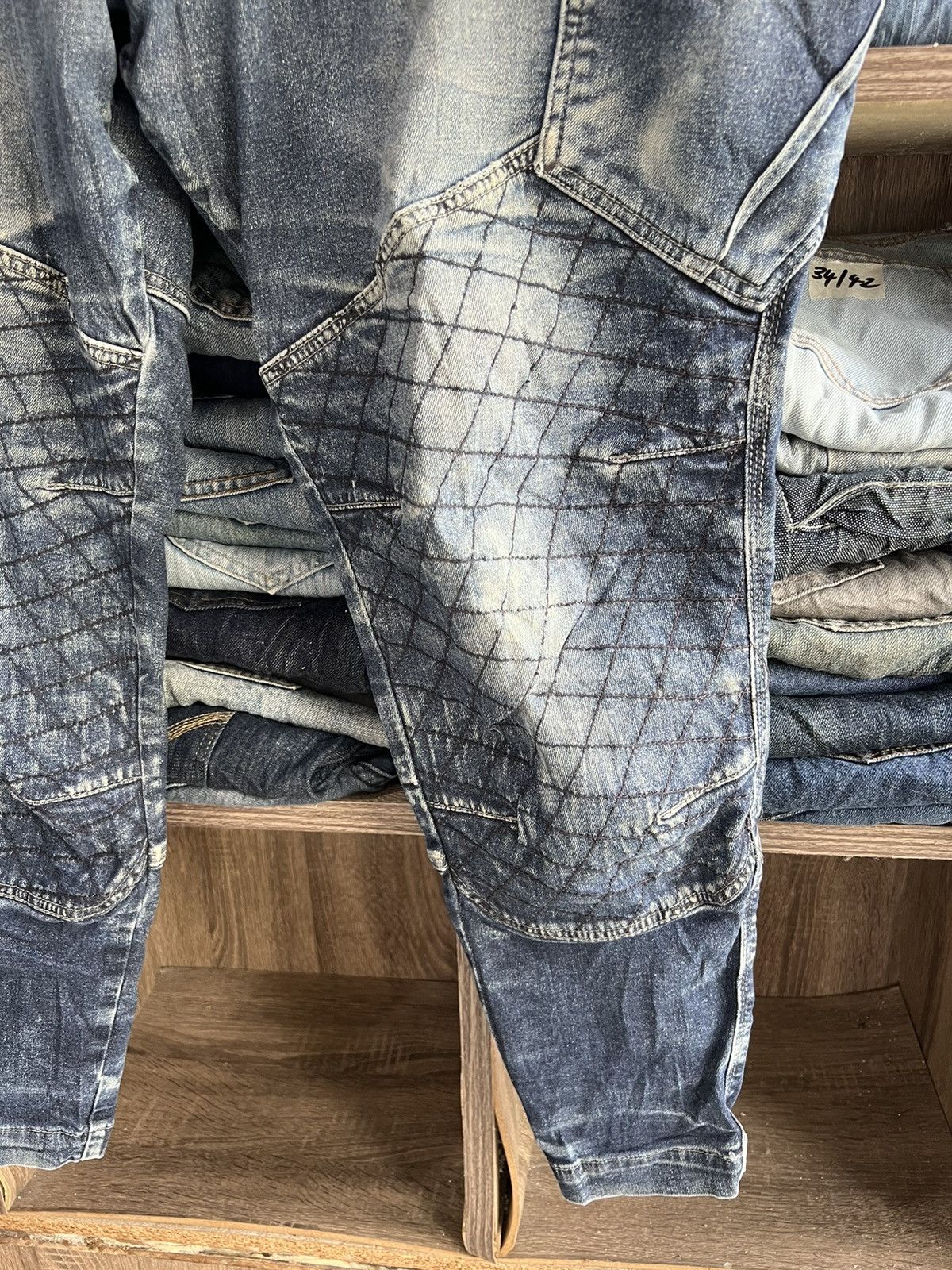If Six Was Nine 🔥TS Design Double Knees Cargo Stretchable Denim Size US 40 / EU 56 - 5 Thumbnail