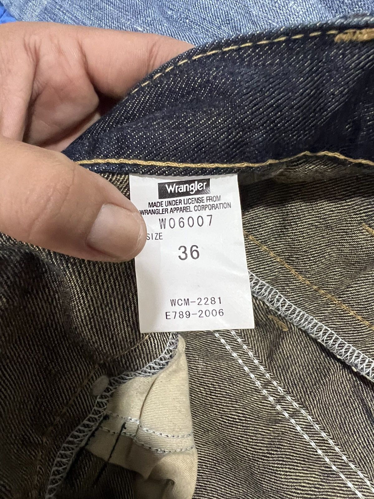 Wrangler 🔥Wrangler Double Waist Bondage Distressed Denim Size US 37 - 13 Thumbnail