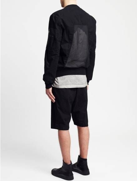 Pre-owned Damir Doma Archive Ss14 Mesh Bomber Jacket.like Rick Owens Or Julius In Black