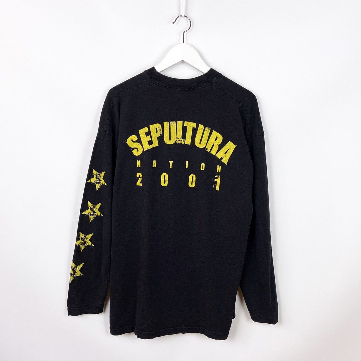 Band Tees × Vintage Vintage 00’s Sepultura Nation Faded Travis style longsleev Size US XL / EU 56 / 4 - 2 Thumbnail