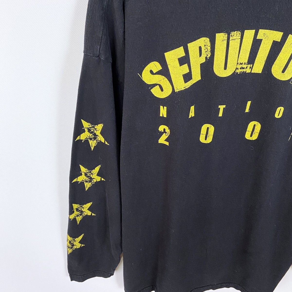 Band Tees × Vintage Vintage 00’s Sepultura Nation Faded Travis style longsleev Size US XL / EU 56 / 4 - 6 Thumbnail
