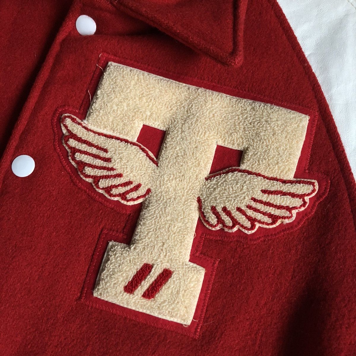 Vintage Vintage 1960s C&S Sportswear T Wings Varsity Leather Jacket Size US L / EU 52-54 / 3 - 3 Thumbnail