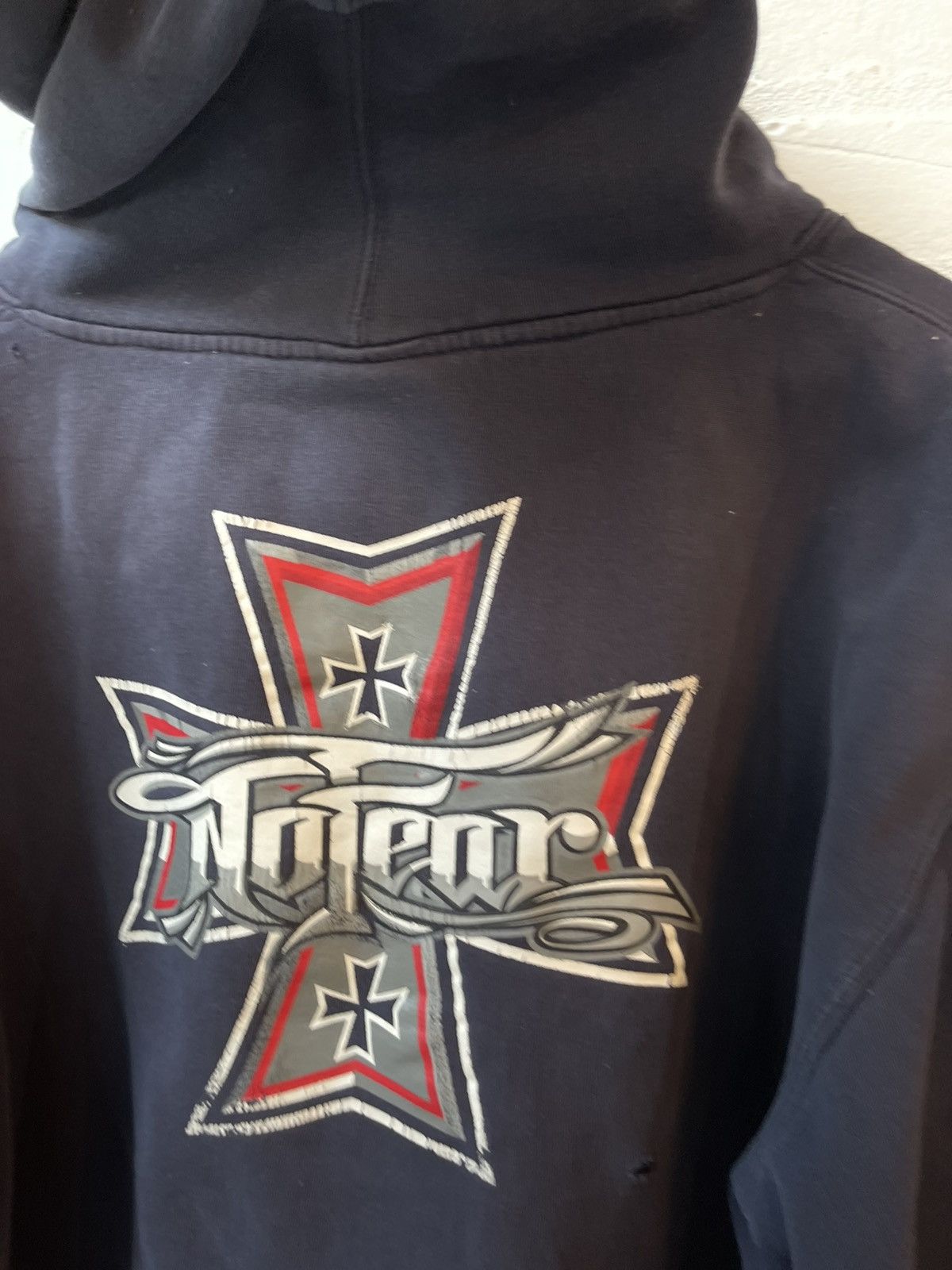 No Fear × Vintage THRASHED SUN FADED BURNOUT HOODIE SWEATER XL Baggy Size US XL / EU 56 / 4 - 13 Thumbnail