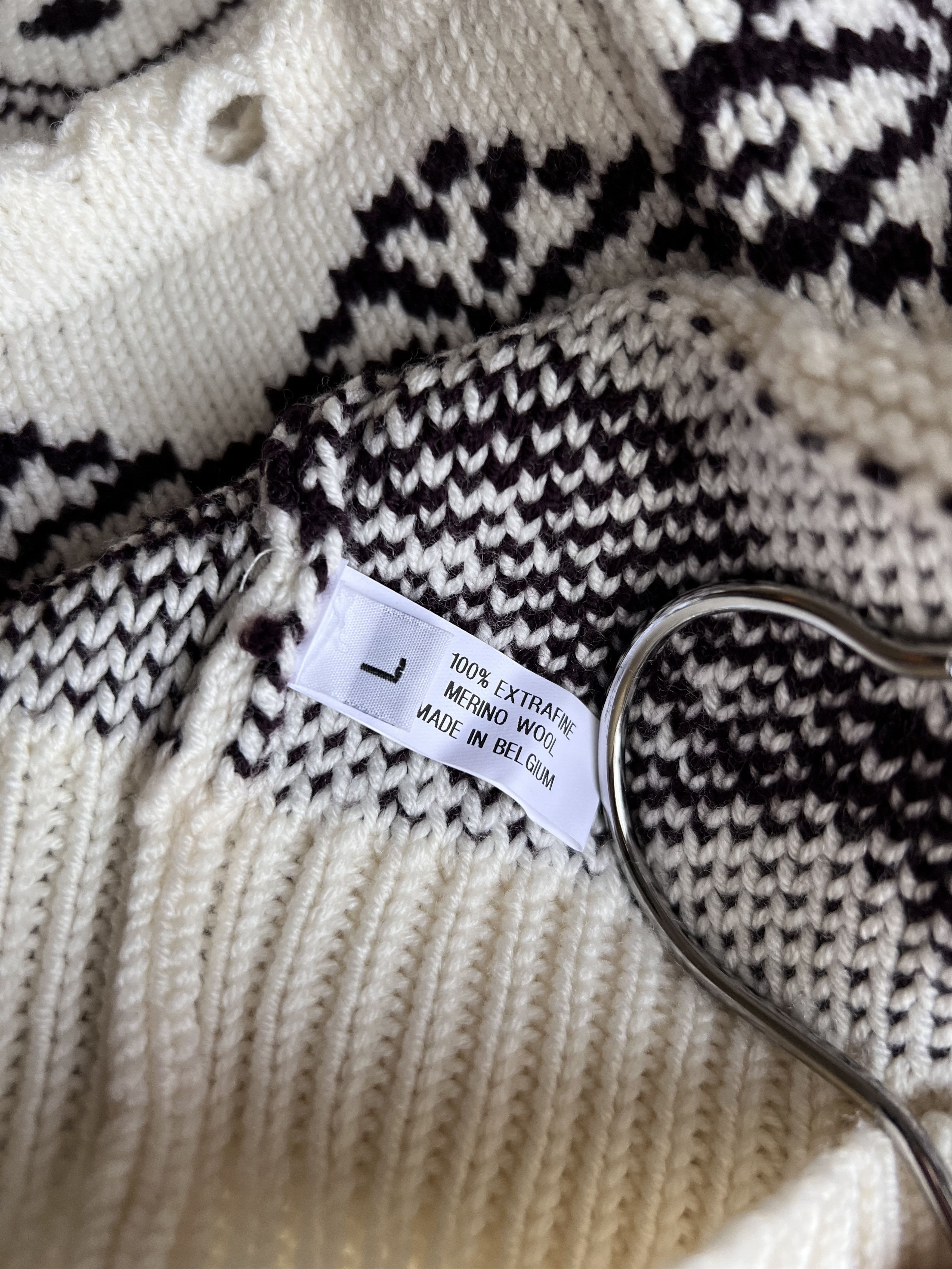 Namacheko Namacheko Solin Crewneck Wool Sweater in Ecru White Size US L / EU 52-54 / 3 - 9 Thumbnail