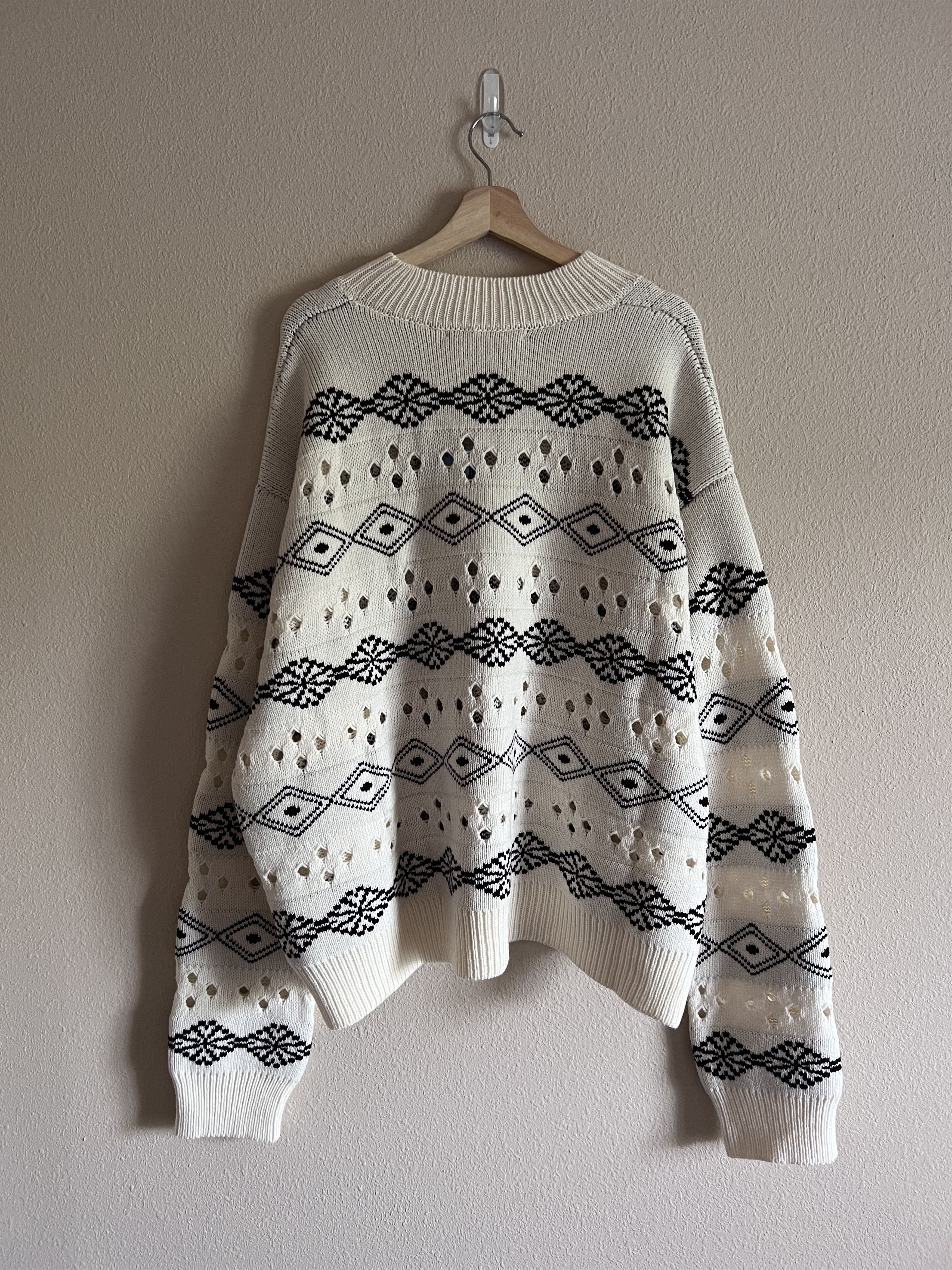 Namacheko Namacheko Solin Crewneck Wool Sweater in Ecru White Size US L / EU 52-54 / 3 - 5 Thumbnail