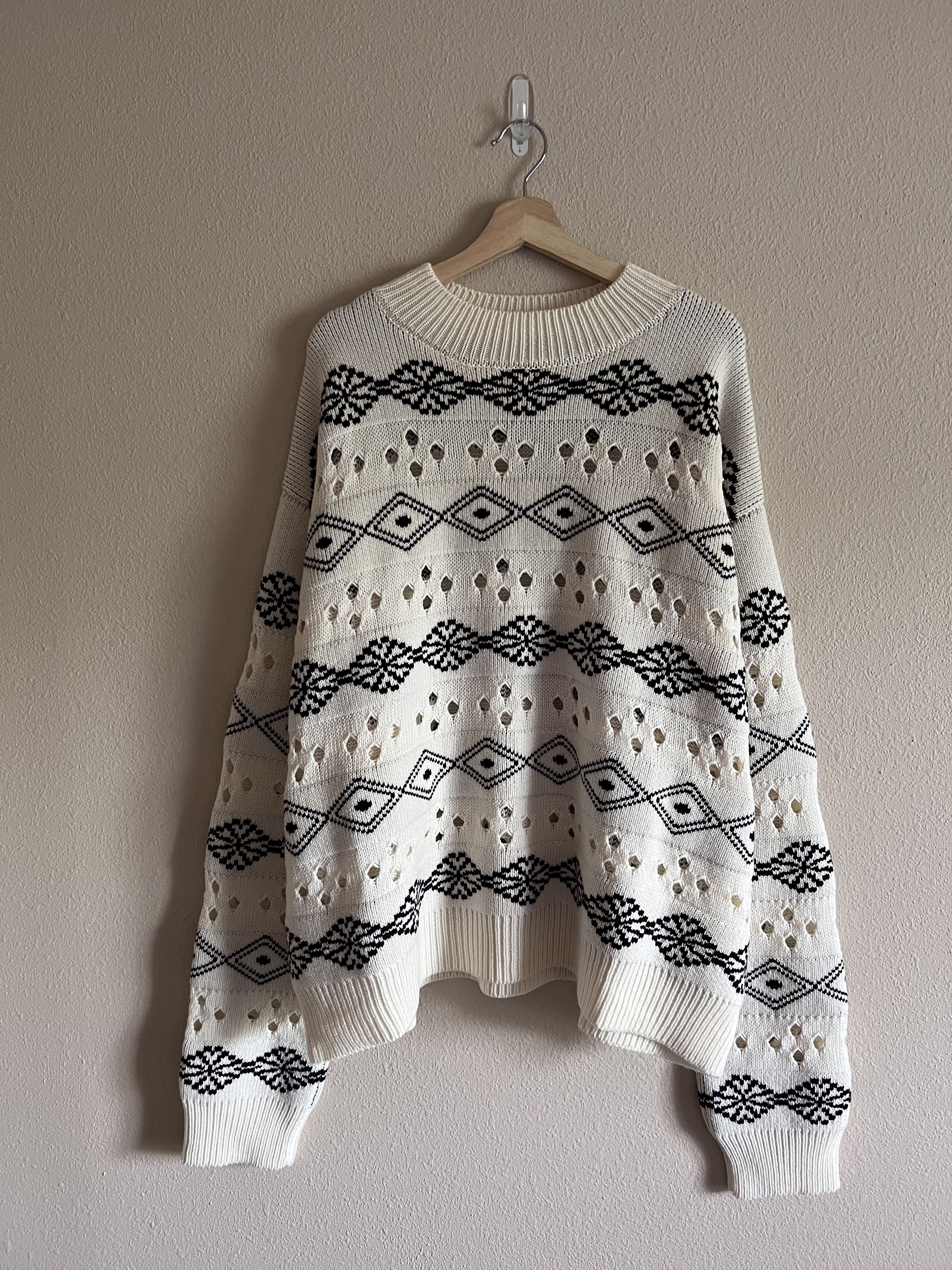 image of Namacheko Solin Crewneck Wool Sweater In Ecru White, Men's (Size Large)