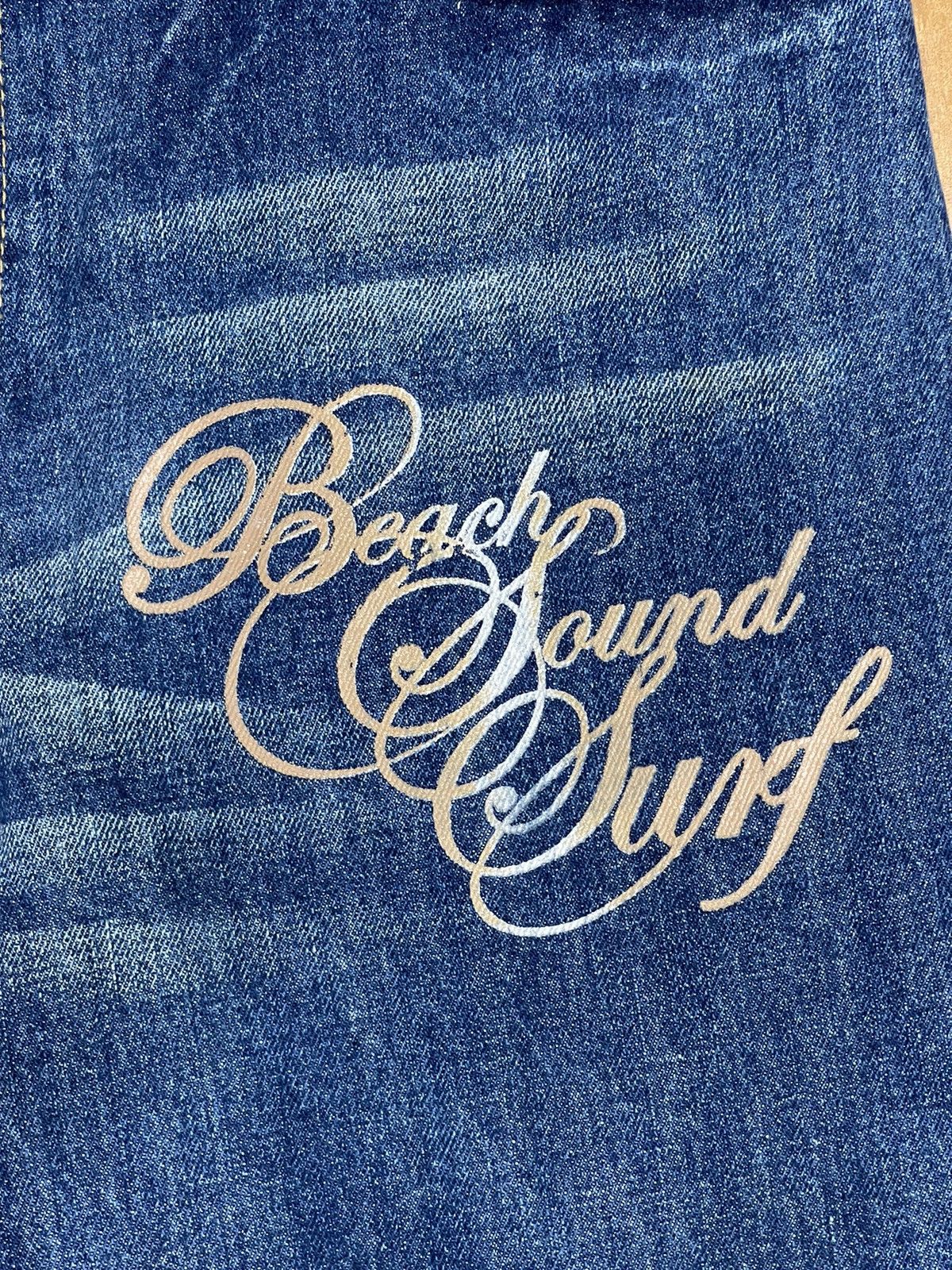 Japanese Brand × Vintage 🏄🏻‍♂️Surfing Style Design By Beach Sound Surf Wave Logo Denim Size US 31 - 18 Thumbnail