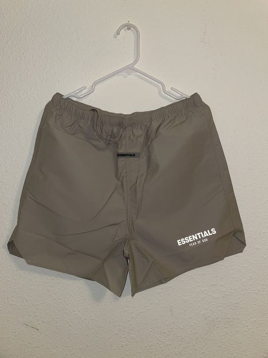 Pacsun Fear of God Essentials Moss Reflective Volley Shorts | Grailed