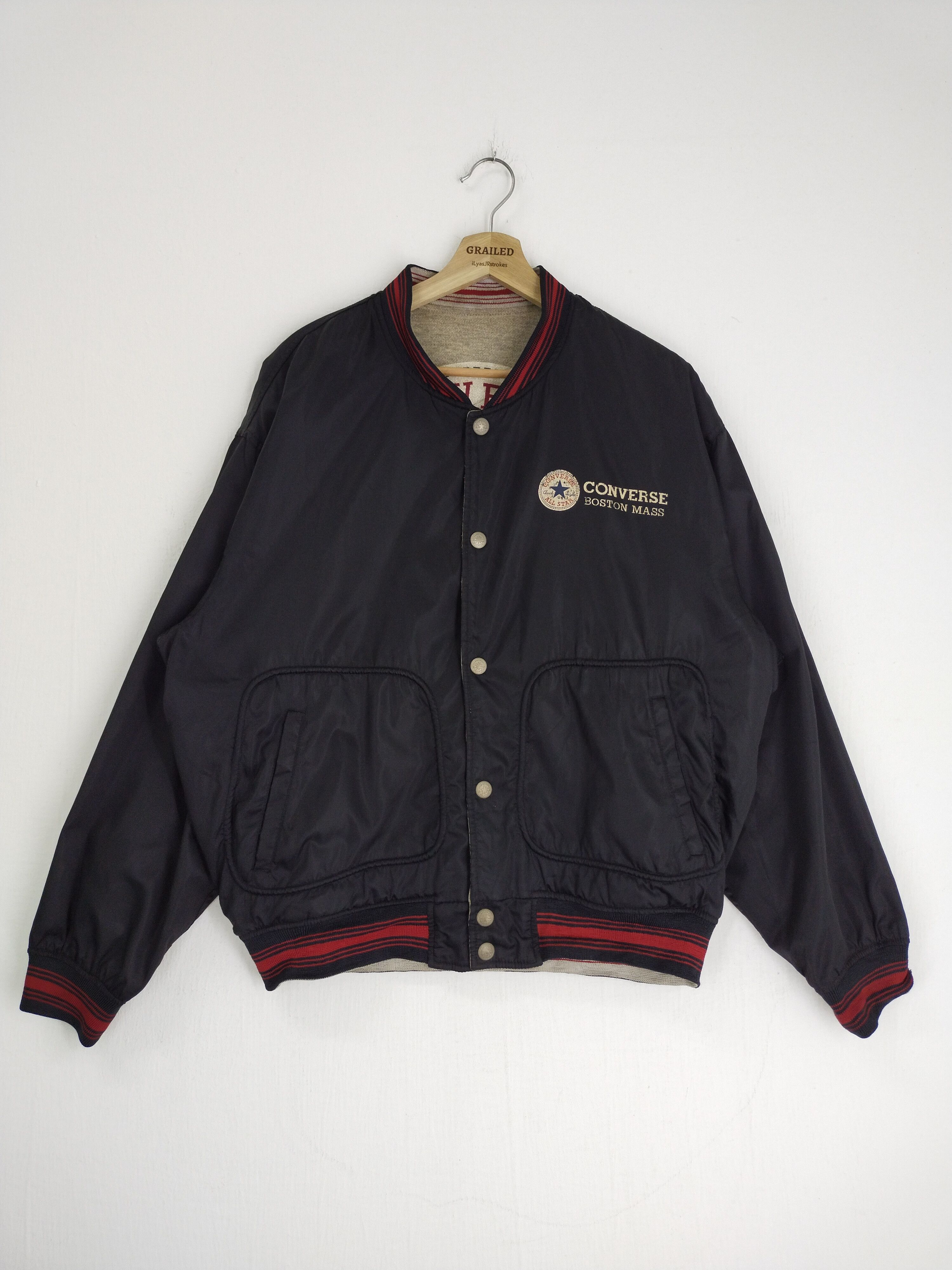 Converse × Vintage VINTAGE CONVERSE REVERSIBLE BIG LOGO BOMBER JACKET Size US L / EU 52-54 / 3 - 6 Thumbnail