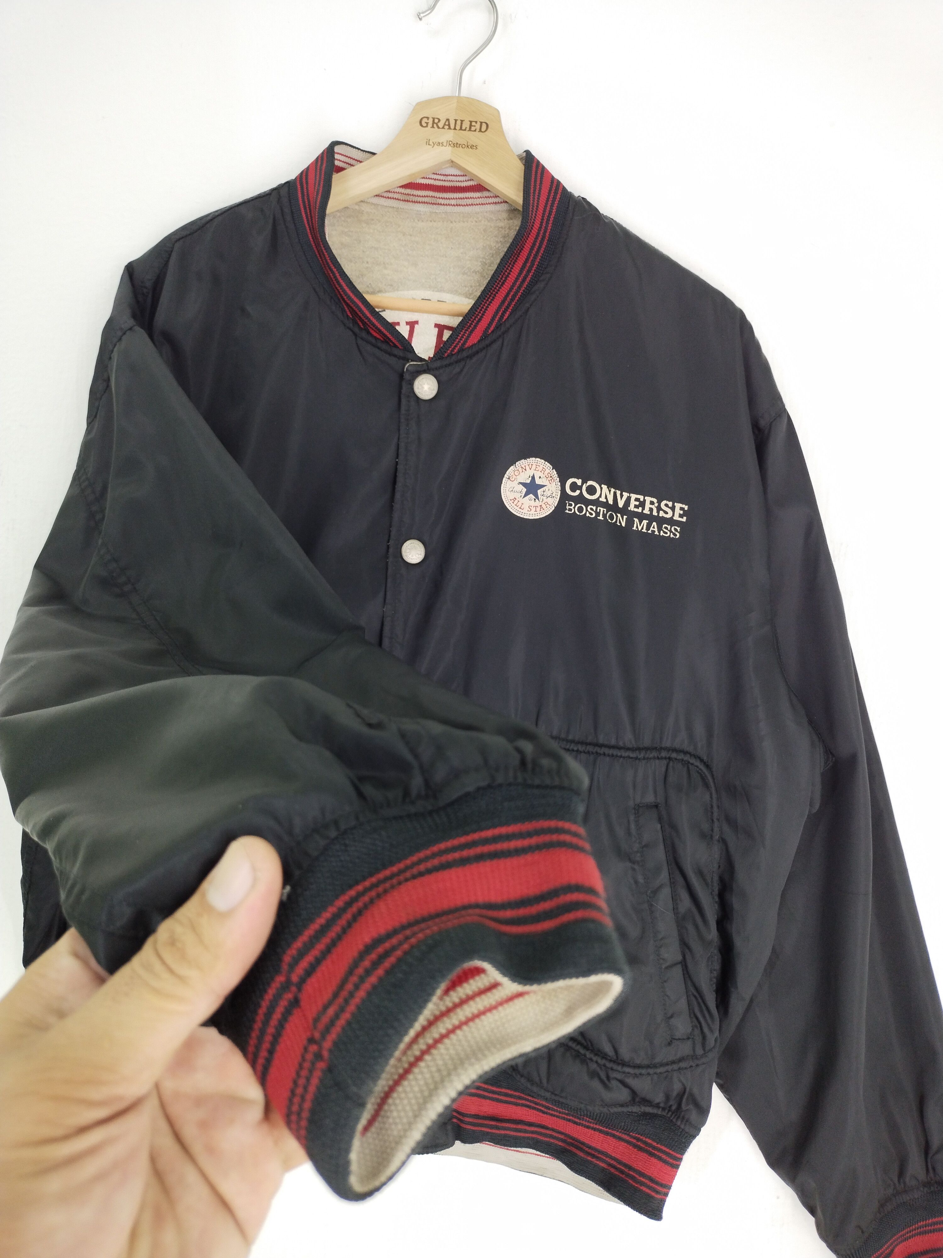 Converse × Vintage VINTAGE CONVERSE REVERSIBLE BIG LOGO BOMBER JACKET Size US L / EU 52-54 / 3 - 10 Thumbnail