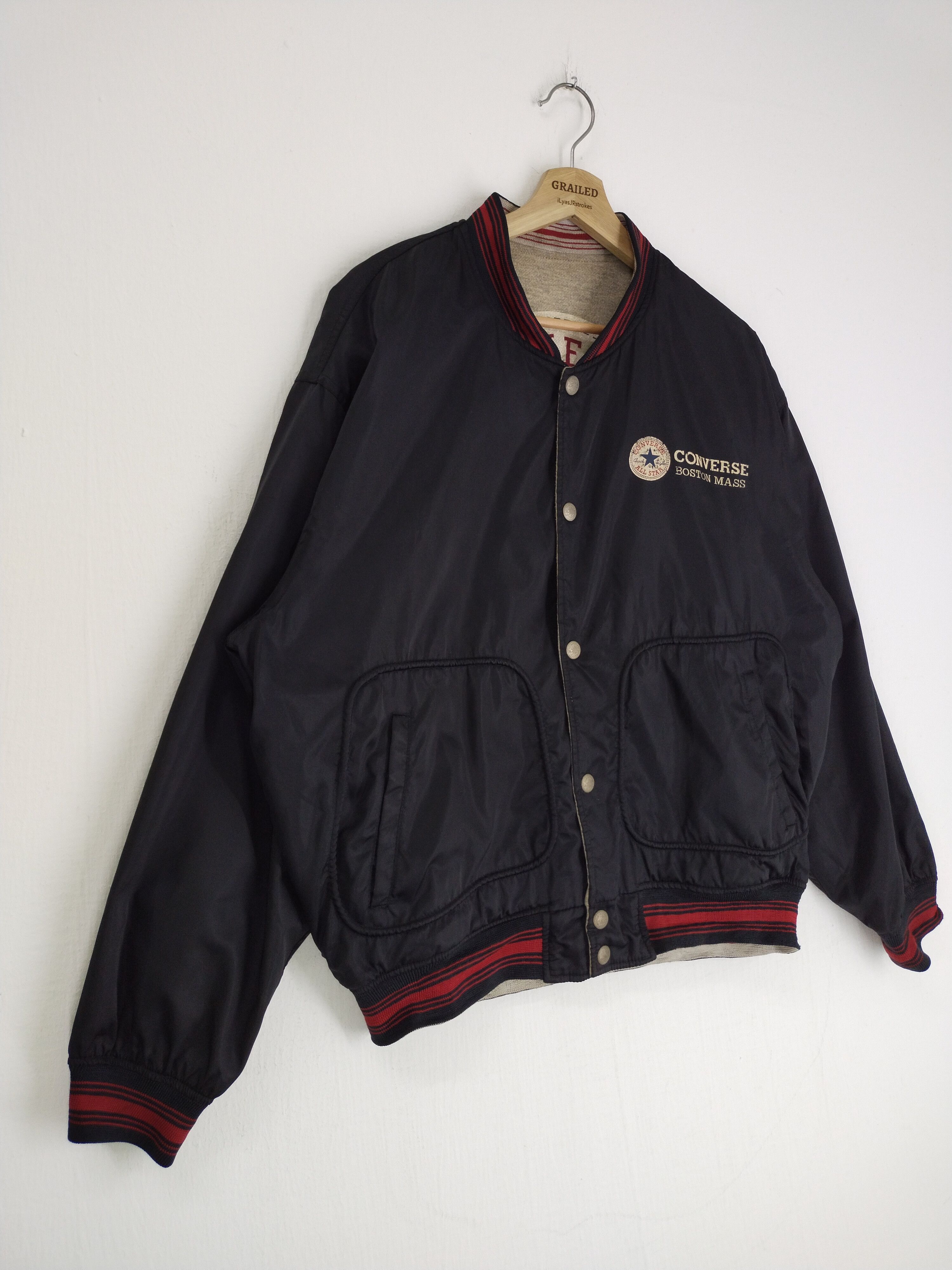Converse × Vintage VINTAGE CONVERSE REVERSIBLE BIG LOGO BOMBER JACKET Size US L / EU 52-54 / 3 - 8 Thumbnail