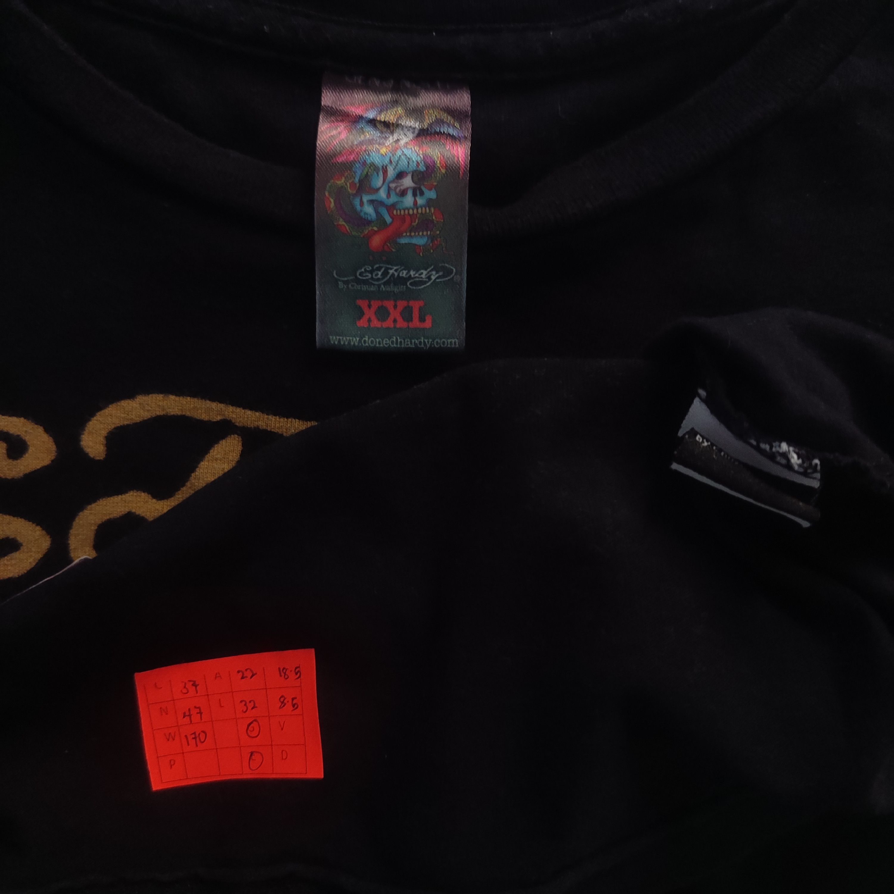 Christian Audigier × Ed Hardy × Vintage Ed Hardy by Christian Audigier Skull Design Tshirt Size US L / EU 52-54 / 3 - 5 Thumbnail