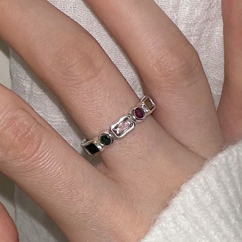 Jewelry Unique Zircons Rings Size ONE SIZE - 3 Thumbnail