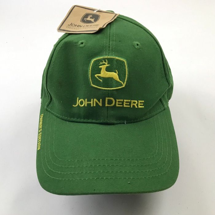 John Deere NEW John Deere Hat Cap Strapback Green Yellow Adjustable ...