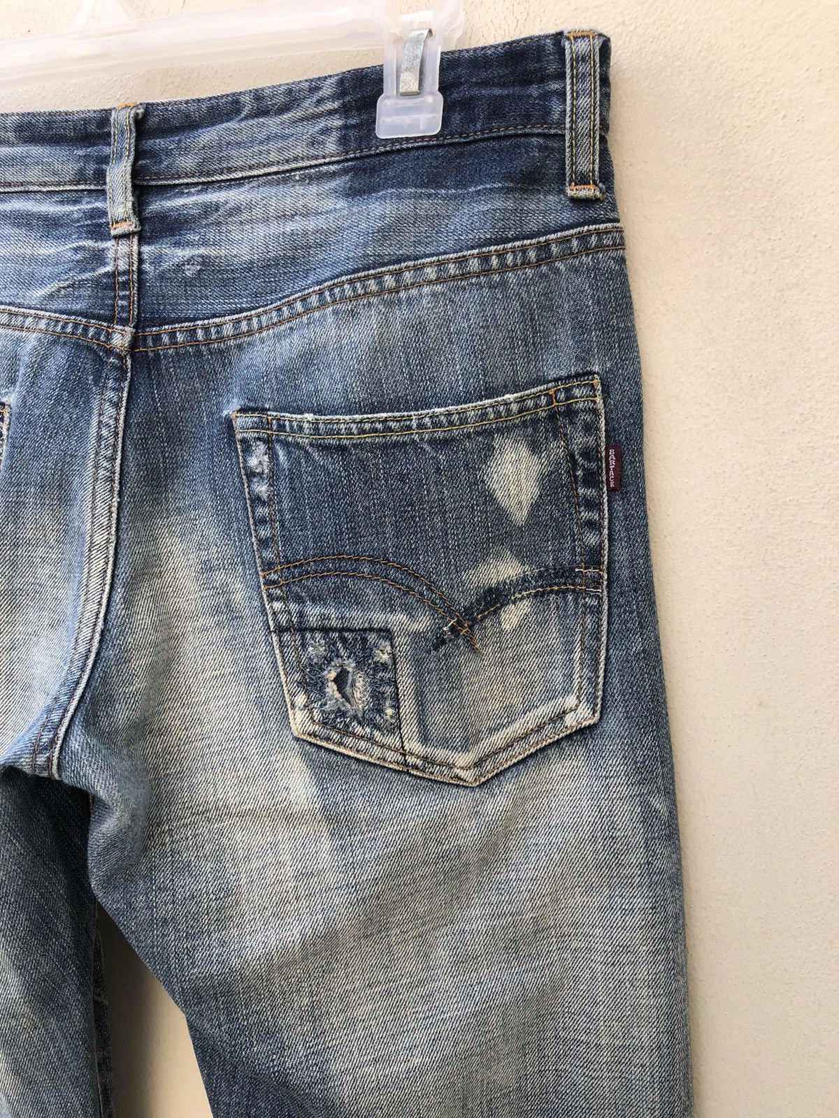 Vintage Bartack Japan Distressed Patchwork Boro Denim Jeans Size US 31 - 19 Thumbnail