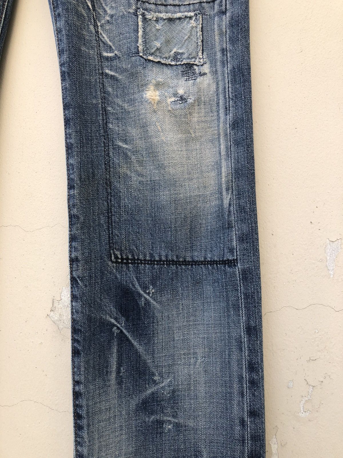 Vintage Bartack Japan Distressed Patchwork Boro Denim Jeans Size US 31 - 13 Thumbnail