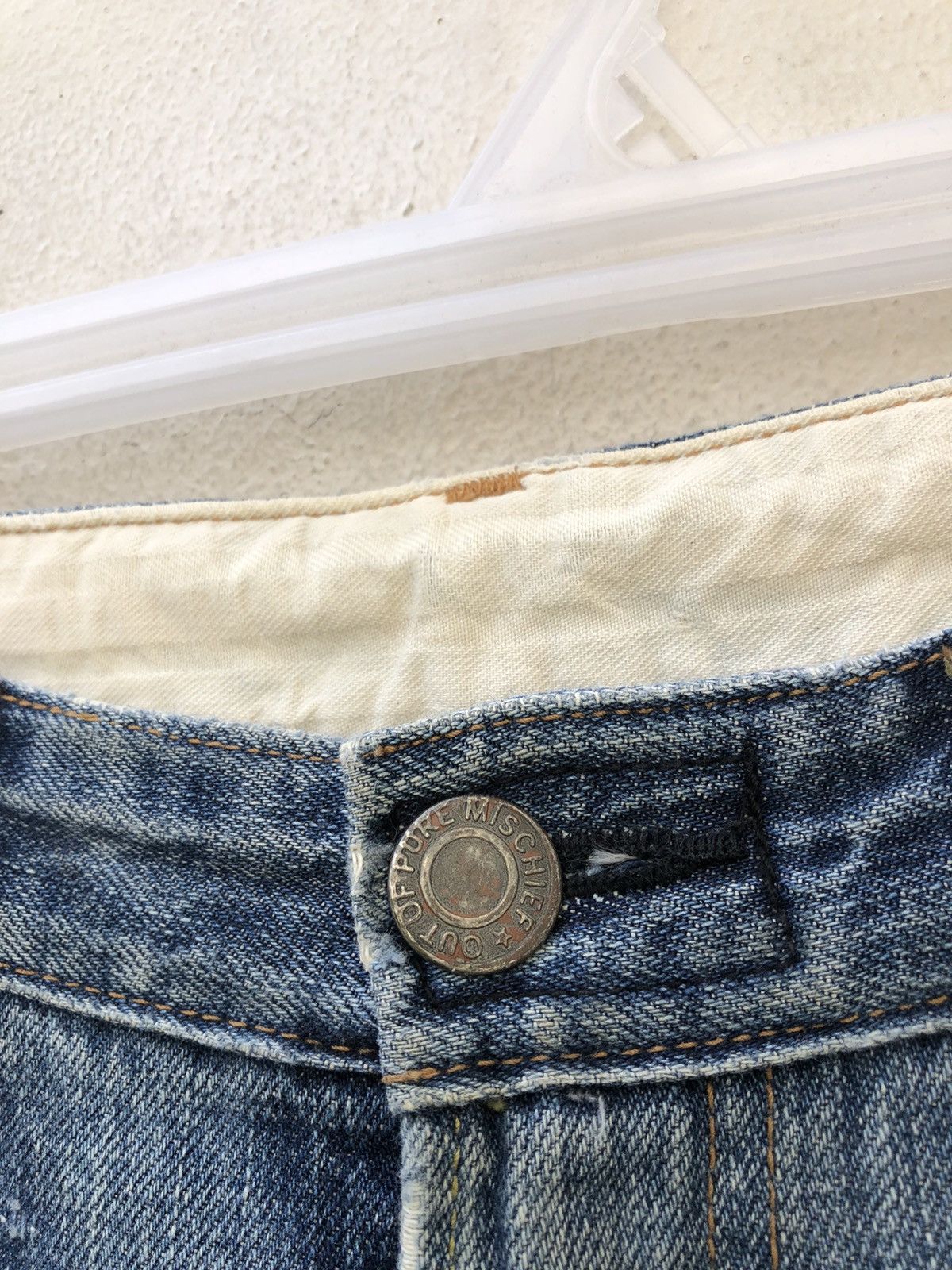 Vintage Bartack Japan Distressed Patchwork Boro Denim Jeans Size US 31 - 7 Thumbnail