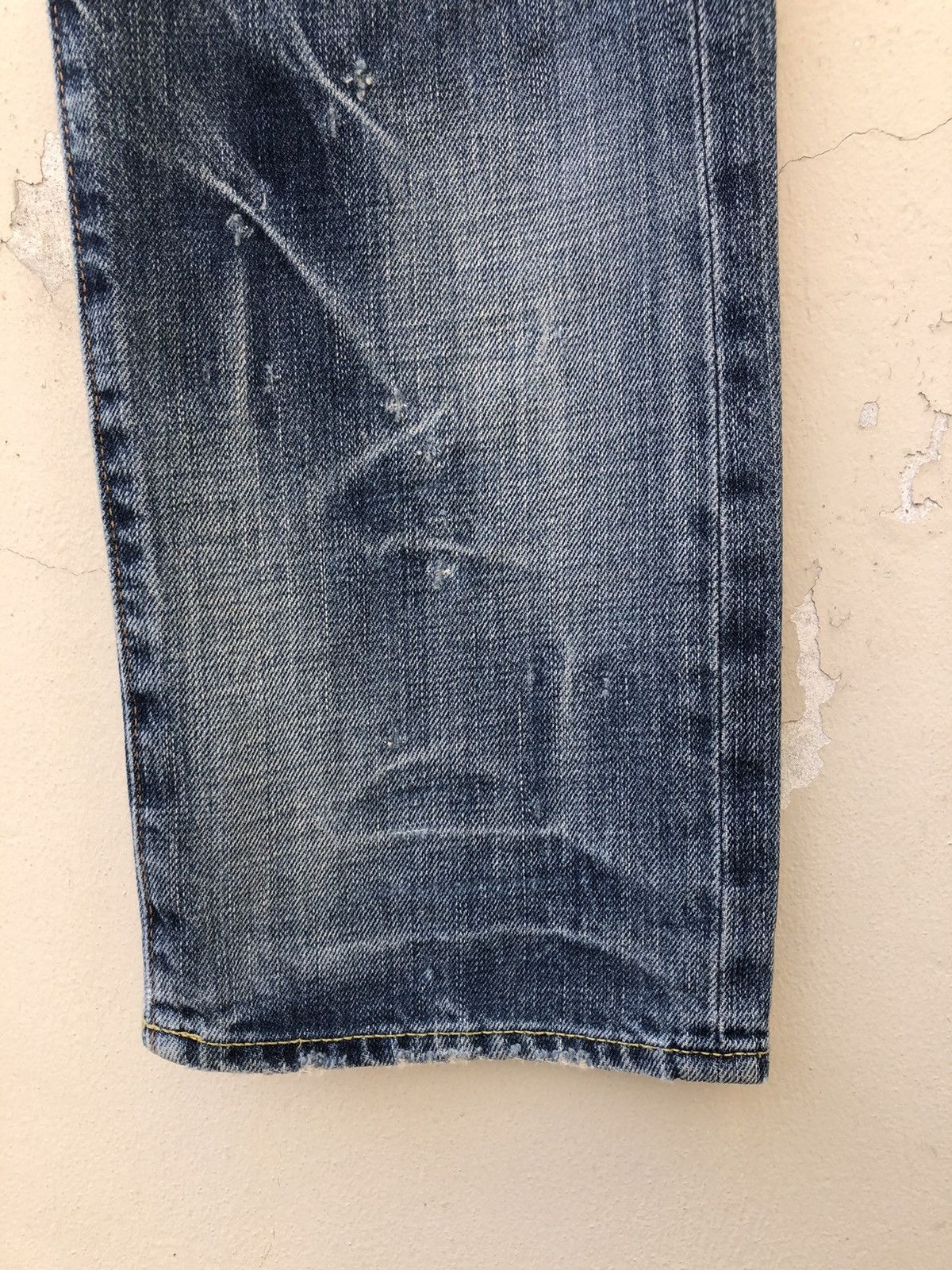 Vintage Bartack Japan Distressed Patchwork Boro Denim Jeans Size US 31 - 14 Thumbnail